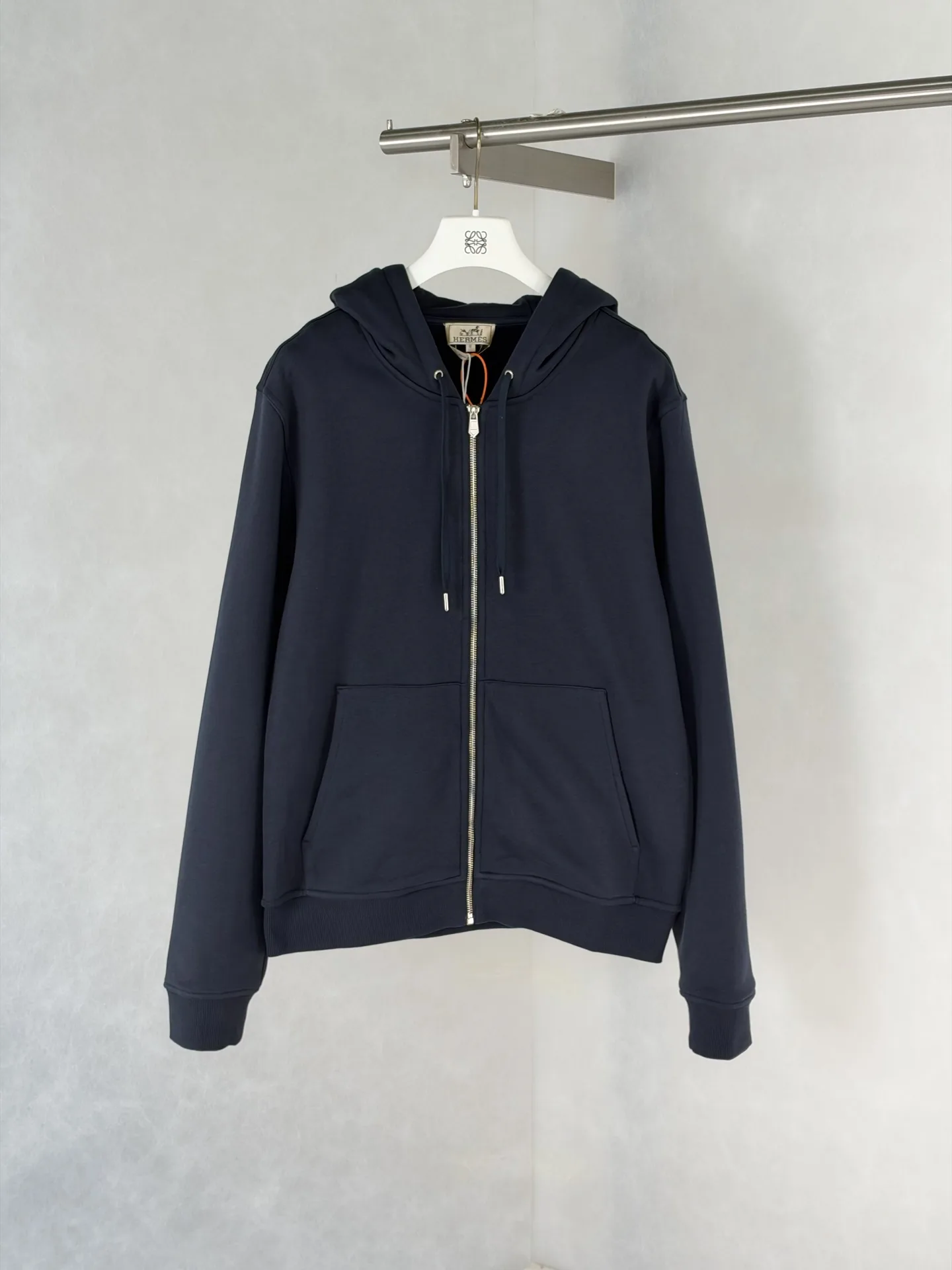Graphic Patchwork Zip-Up Hoodie D32520476