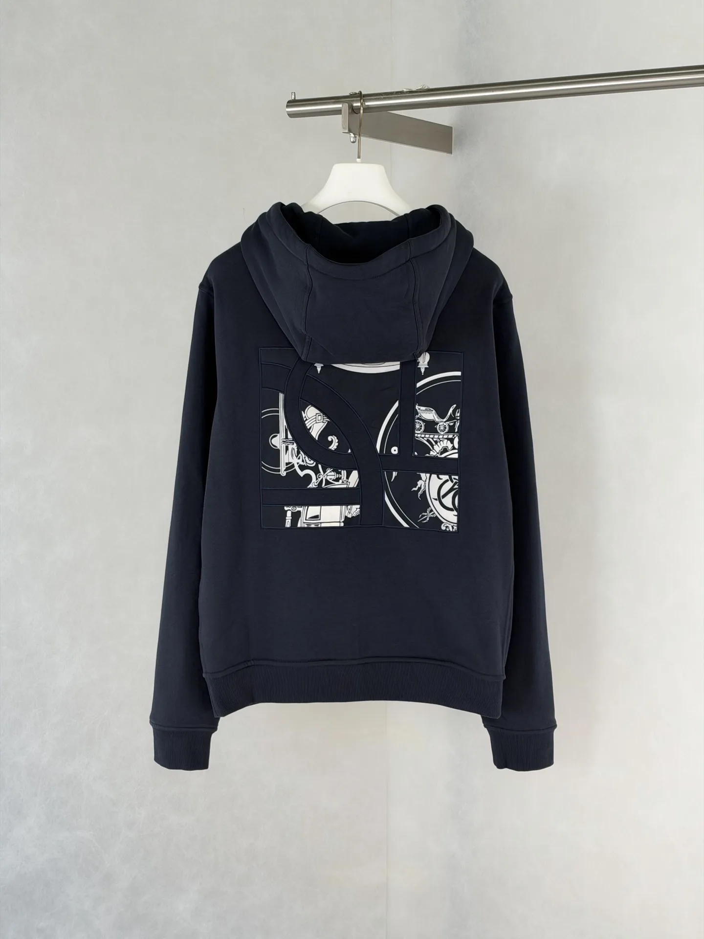 Graphic Patchwork Zip-Up Hoodie D32520476 — view 2