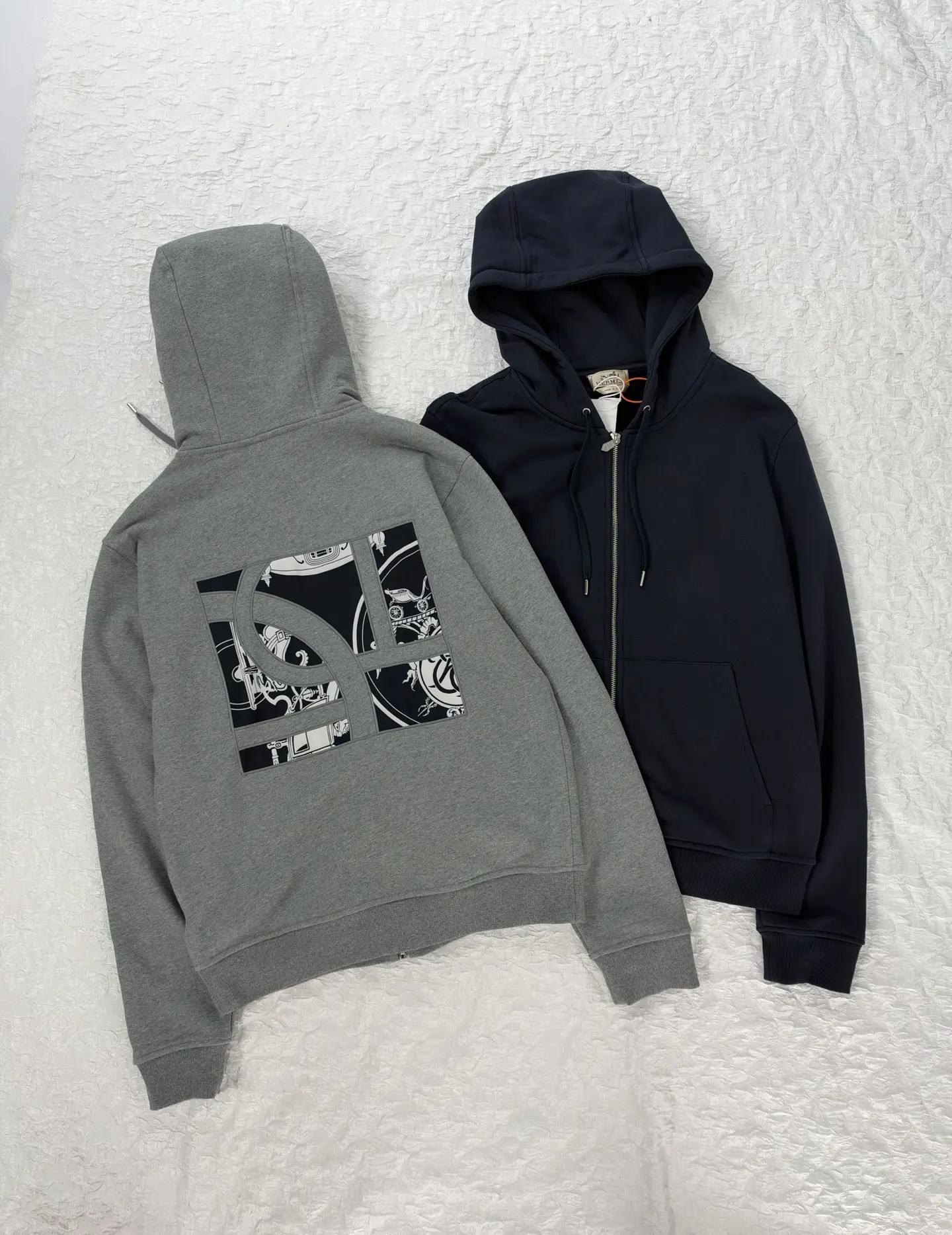 Graphic Patchwork Zip-Up Hoodie D32520476 — view 4