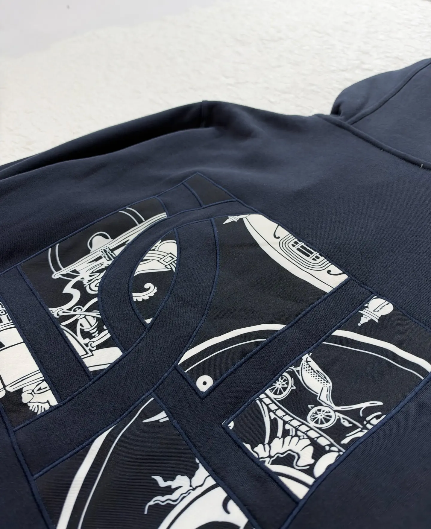 Graphic Patchwork Zip-Up Hoodie D32520476 — view 5