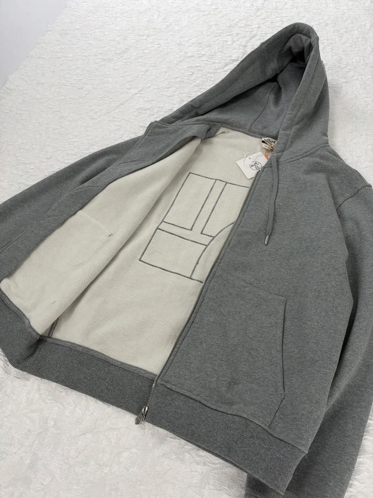 Patchwork Embroidered Zip-Up Hoodie D32520475 — view 5