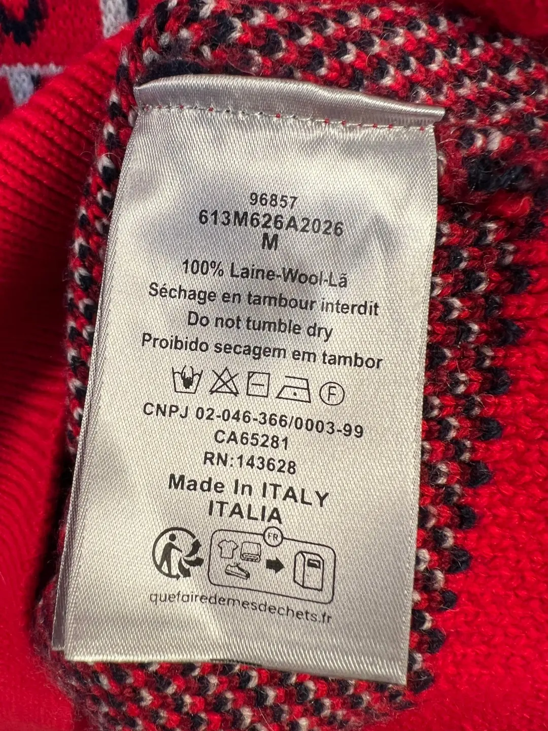 Oblique Jacquard Knit Crew-Neck Sweater D33020551 — view 5