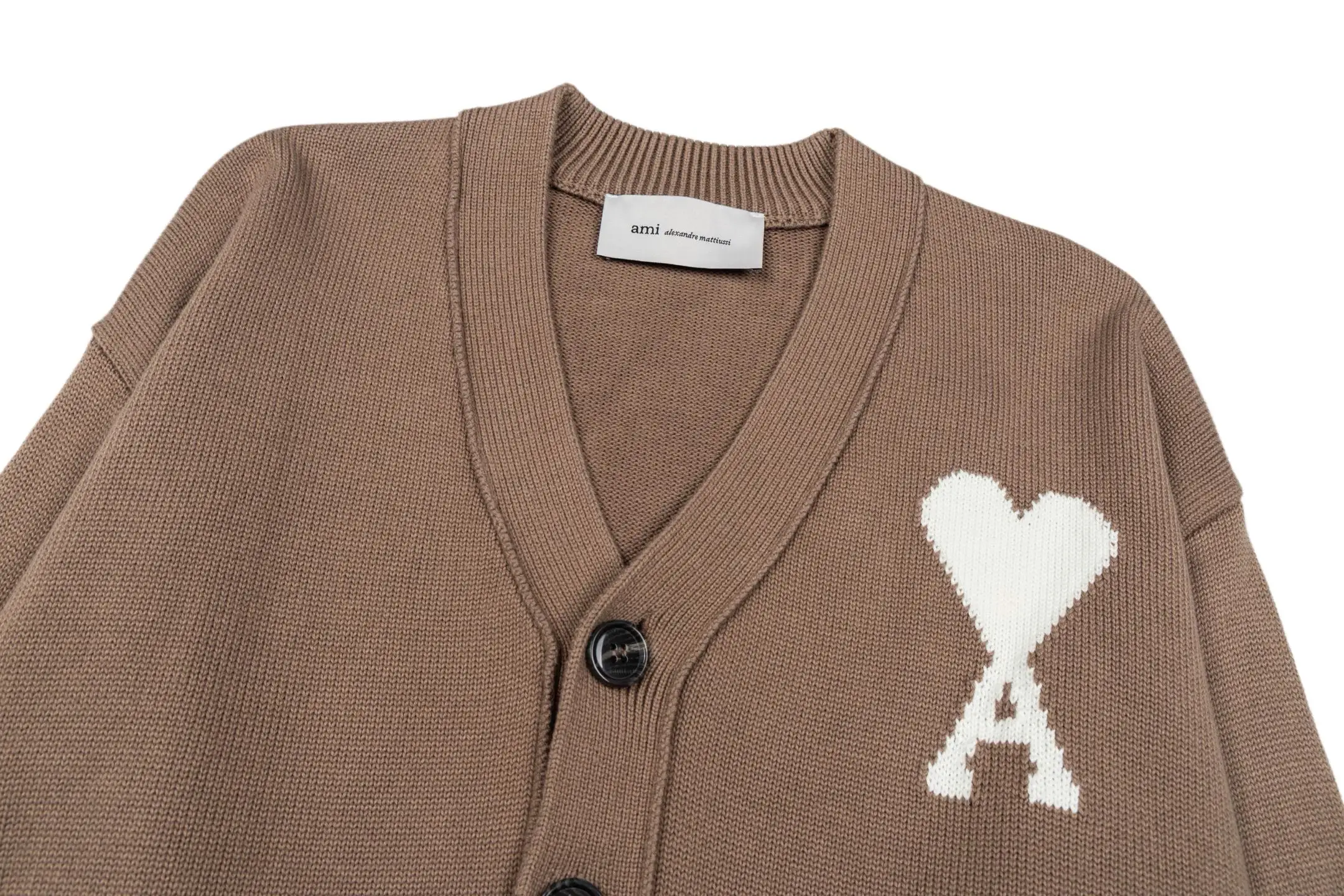 Ami de Coeur Wool V-Neck Cardigan D33022425 — view 3
