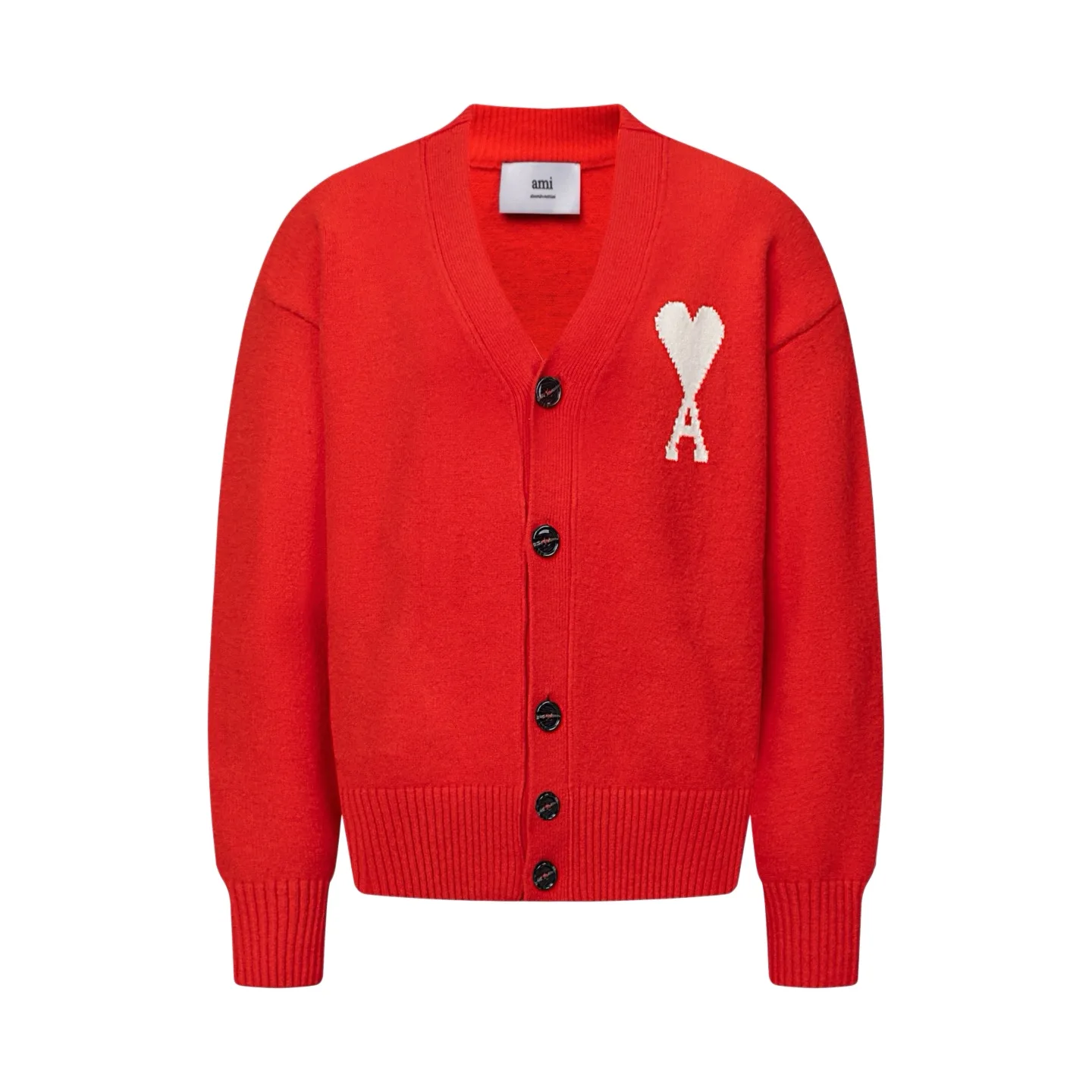 Ami de Coeur Intarsia V-Neck Cardigan D33022428