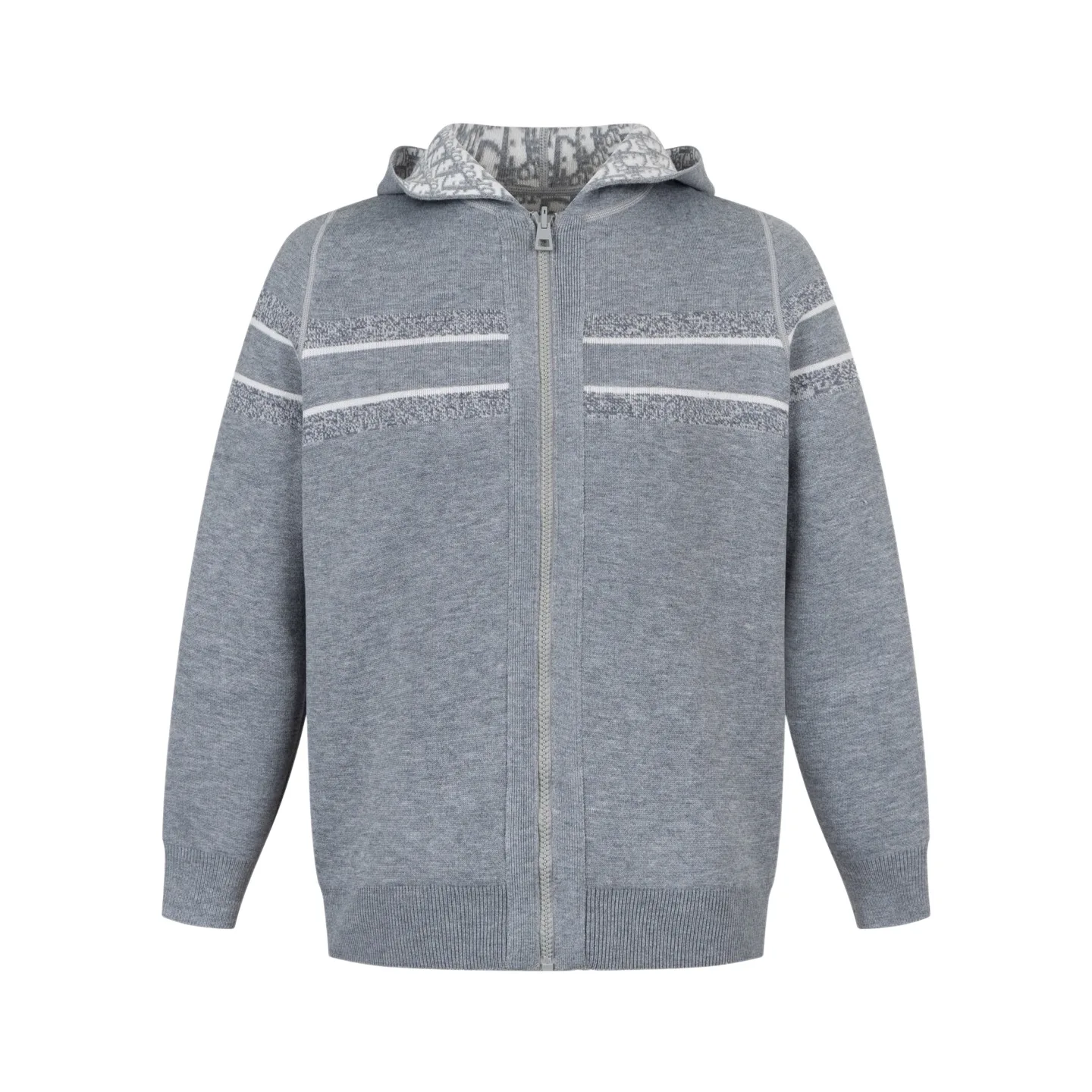 Oblique Reversible Cashmere-Blend Zip-Up Hoodie D33022511