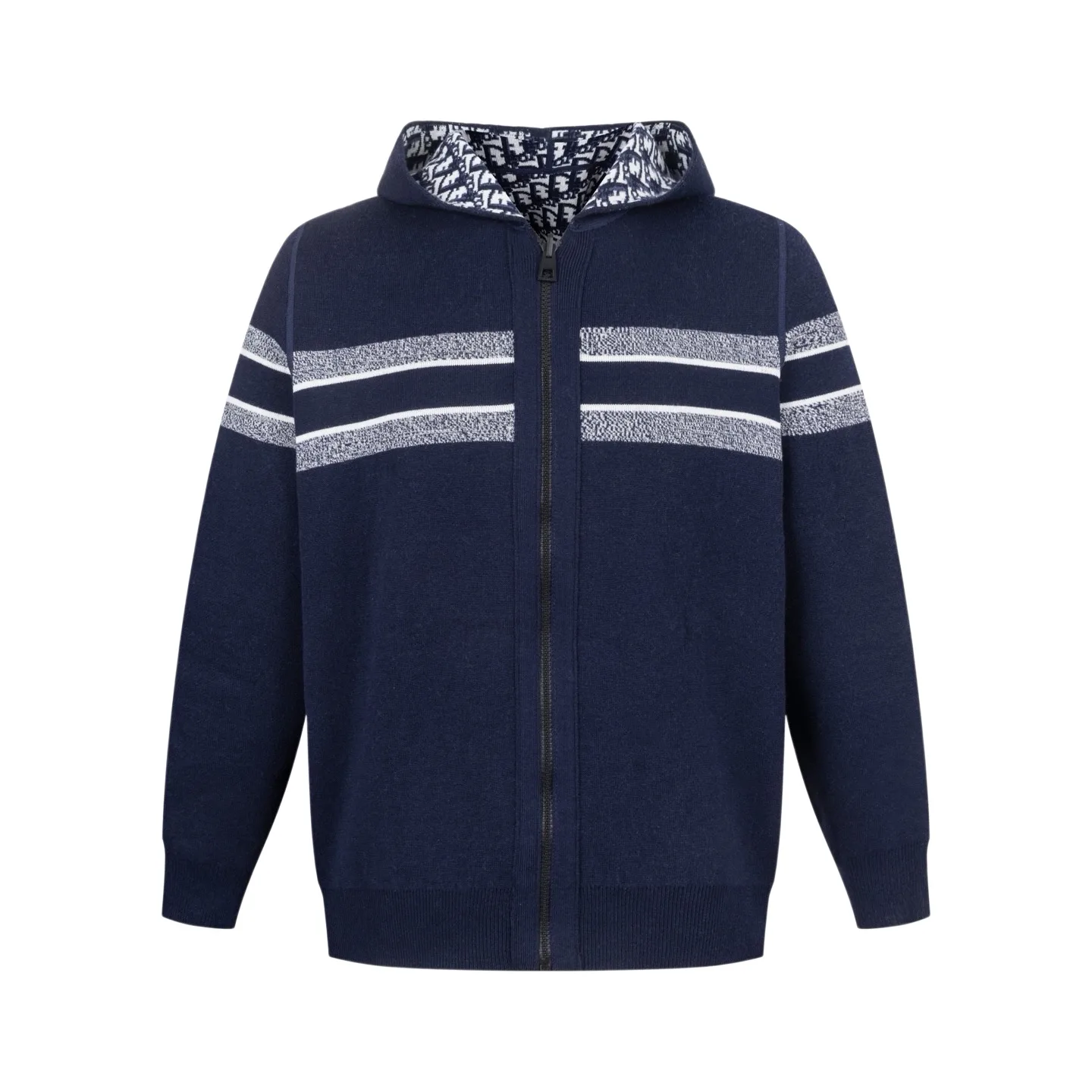 Reversible Oblique Cashmere-Blend Knit Hoodie D33022512