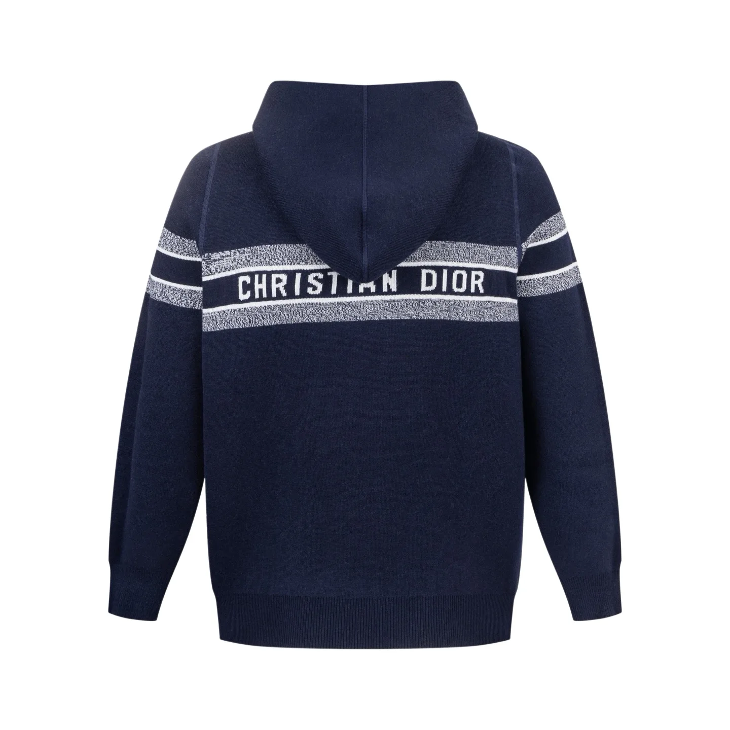 Reversible Oblique Cashmere-Blend Knit Hoodie D33022512 — view 2