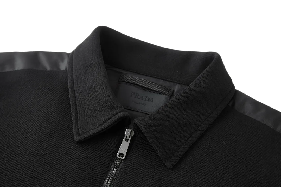 Nylon-Trimmed Mercerized Cotton Zip-Up Jacket D33022378 — view 3