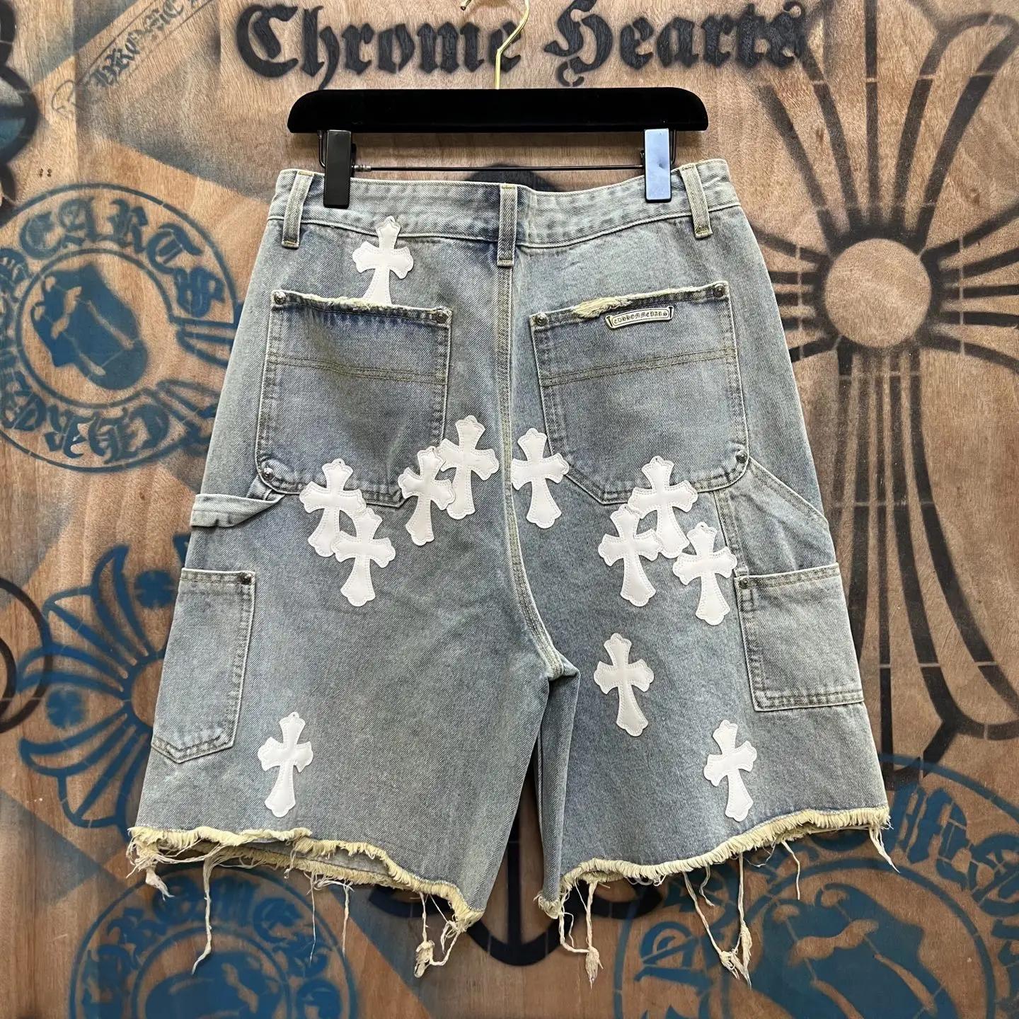 Cross-Patch Remake Denim Shorts D33014555 — view 6