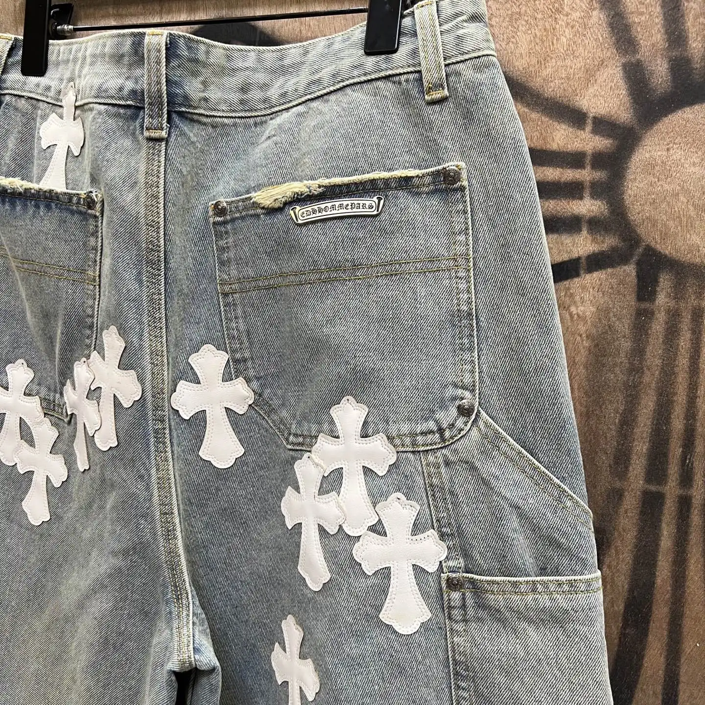 Cross-Patch Remake Denim Shorts D33014555 — view 7