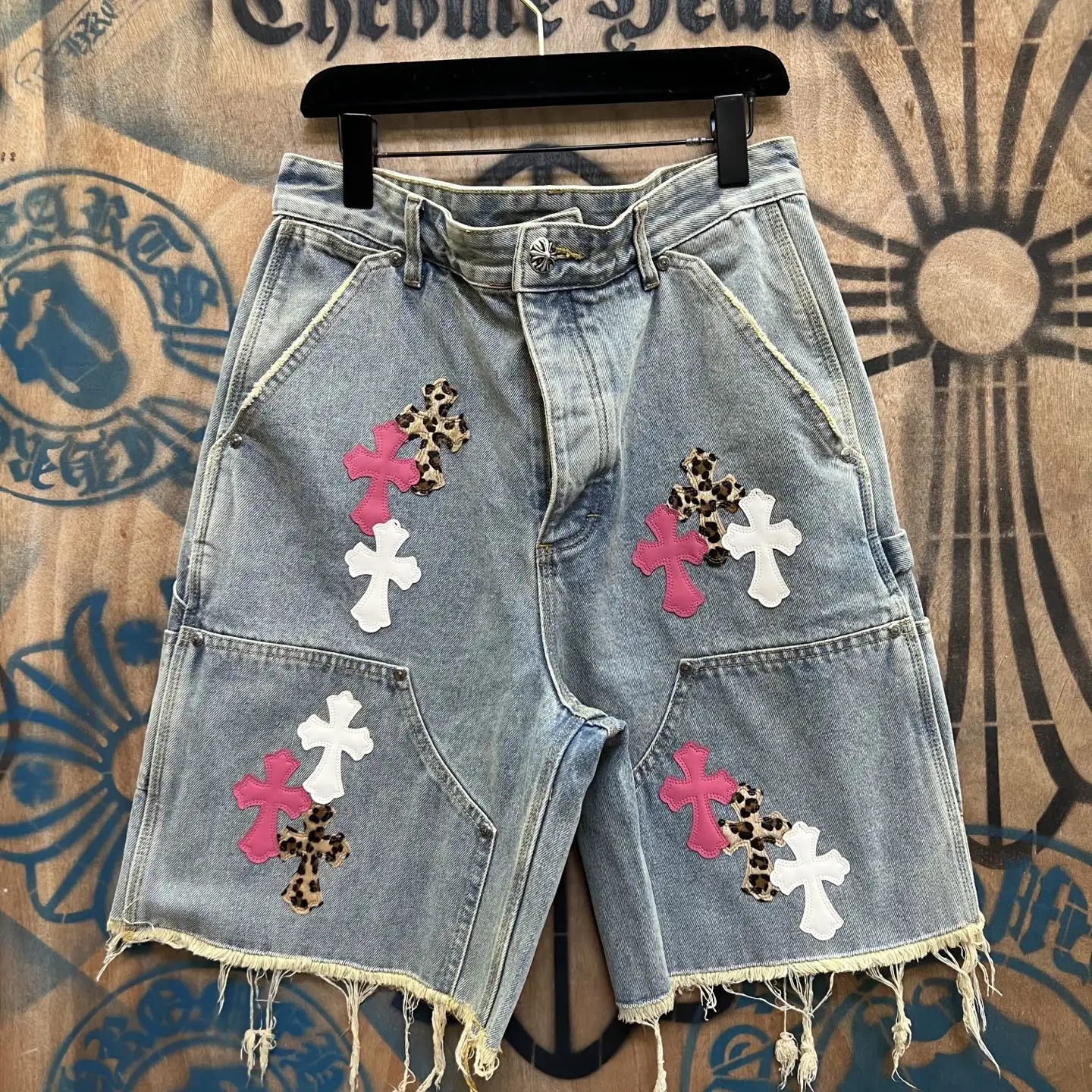 Remade Patchwork Denim Shorts D33014556