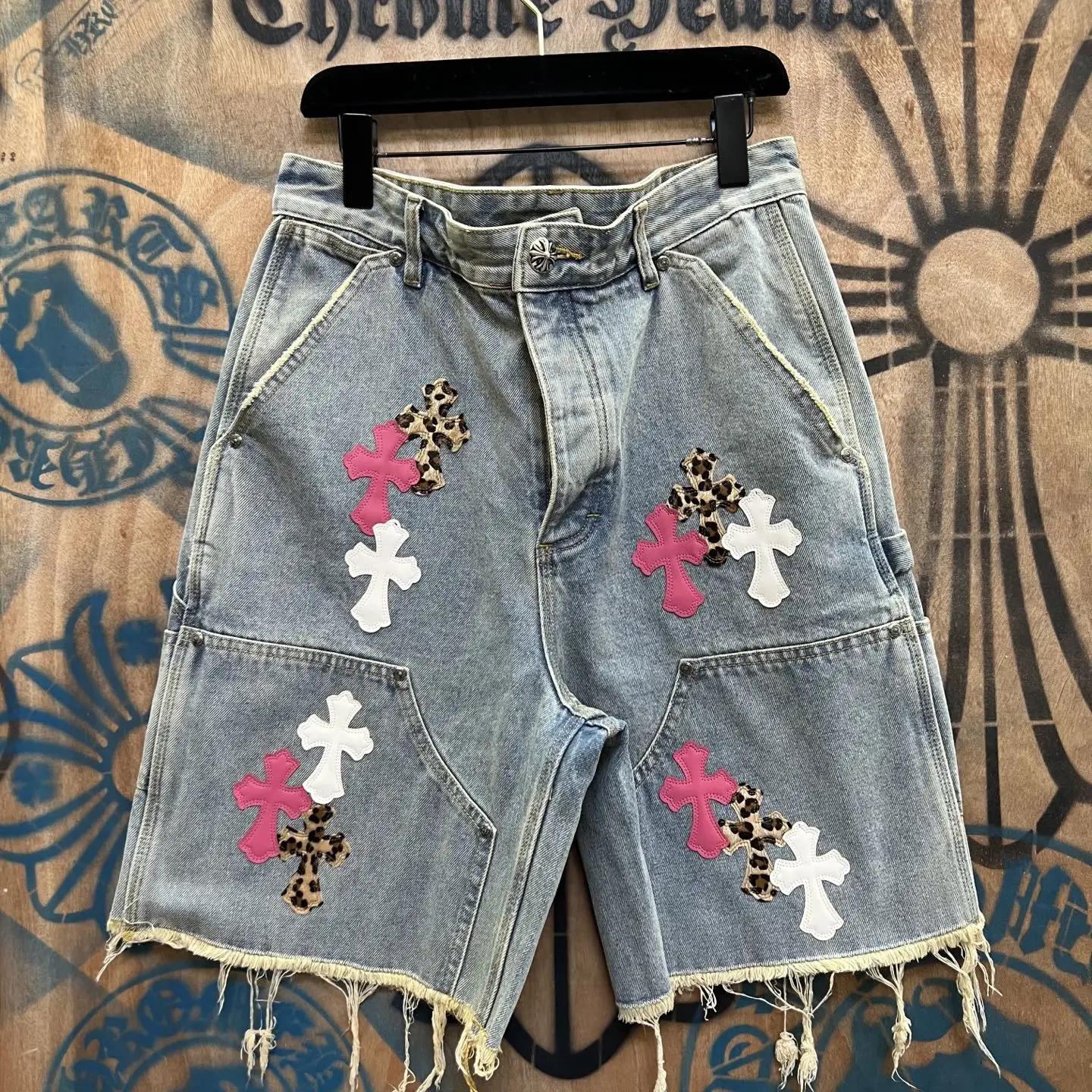 Remade Patchwork Denim Shorts D33014556