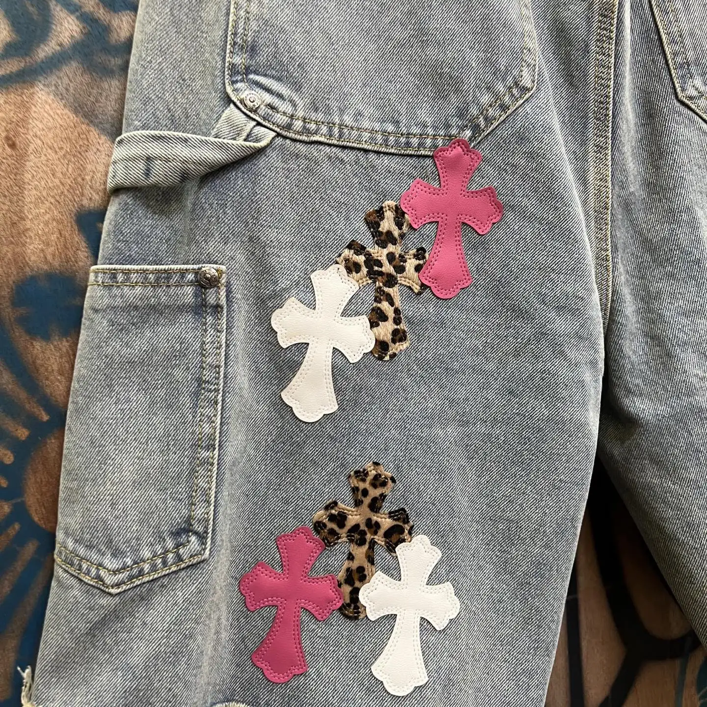 Remade Patchwork Denim Shorts D33014556 — view 7