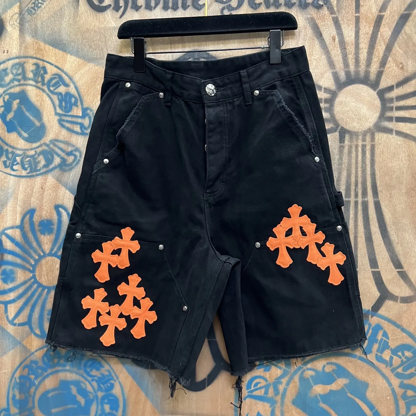 Cross-Patch Remake Denim Shorts D33014562