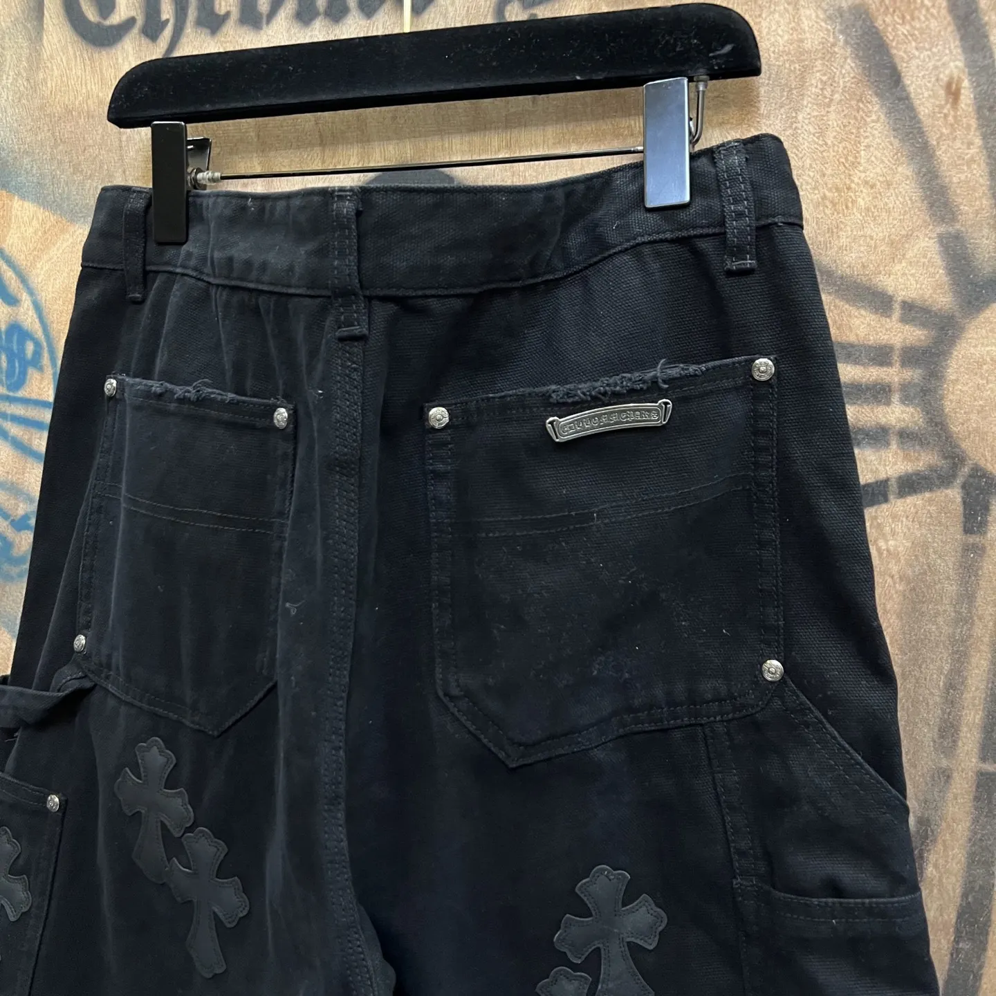 Leather Cross Patch Remake Denim Shorts D33014565 — view 5