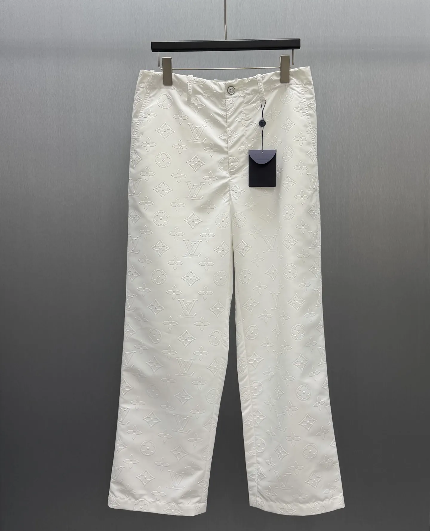 Macro Monogram Embossed Cotton Trousers D33014568