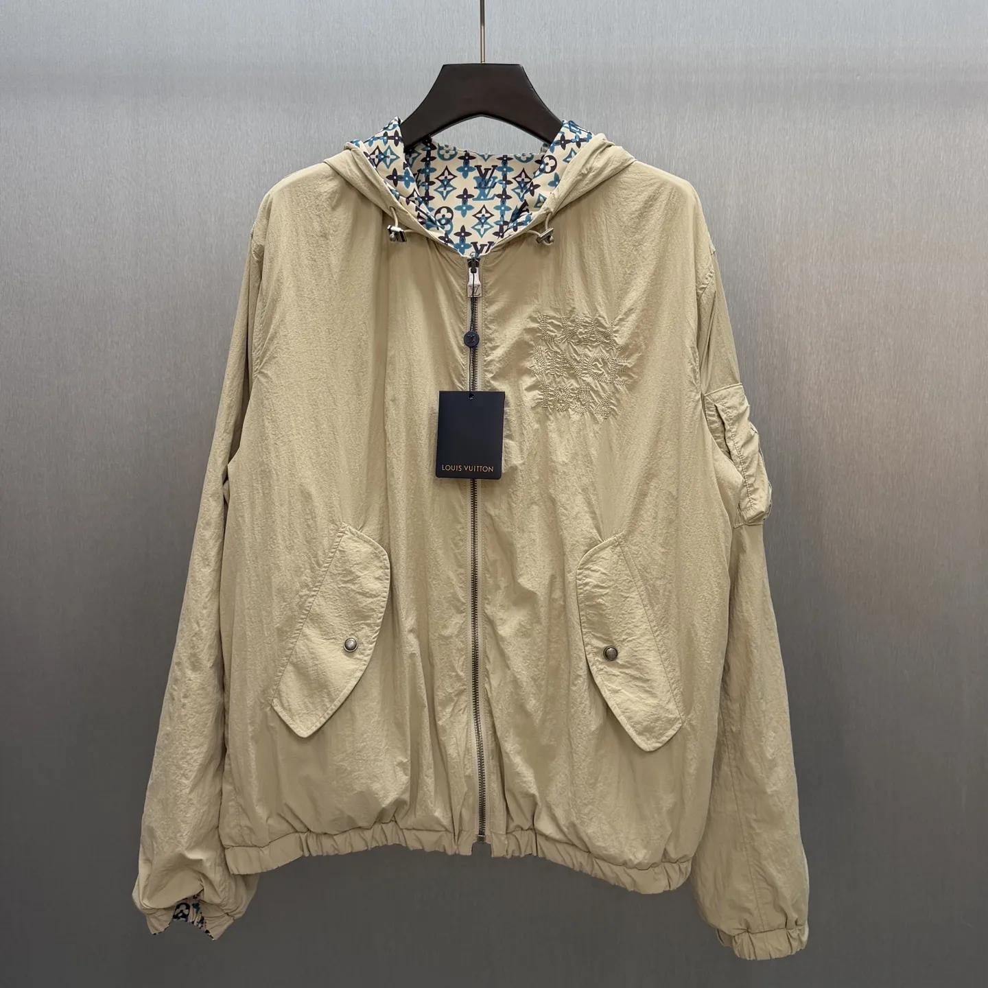 Reversible Monogram Overlap Windbreaker D33014587