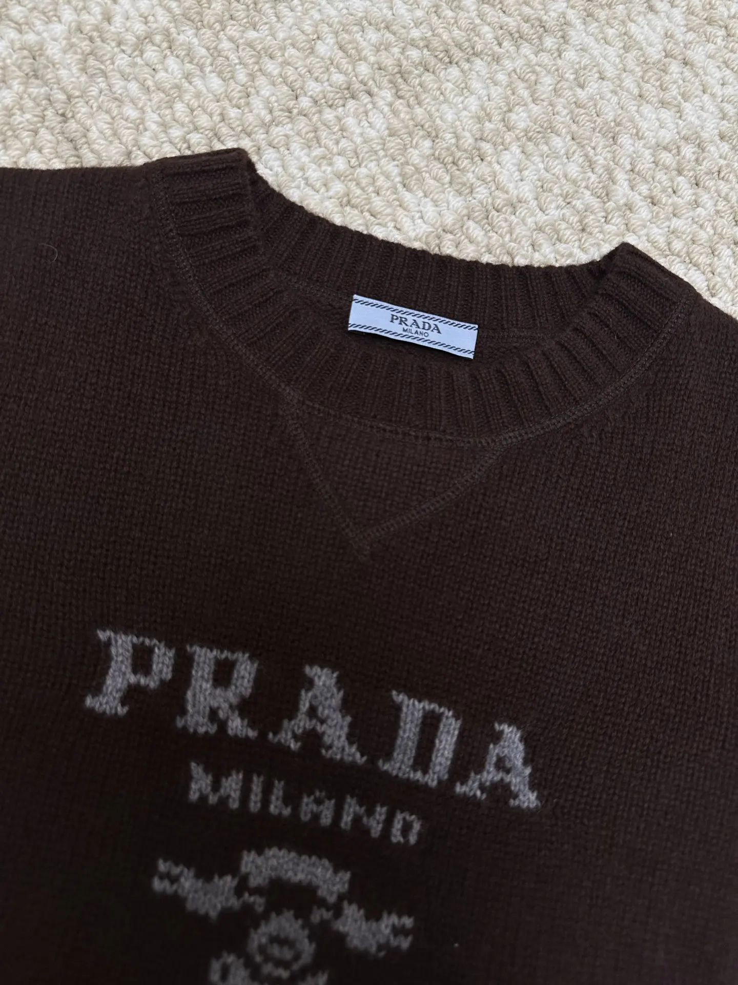 Logo-Intarsia Wool and Cashmere-Blend Sweater D33520404 — view 3