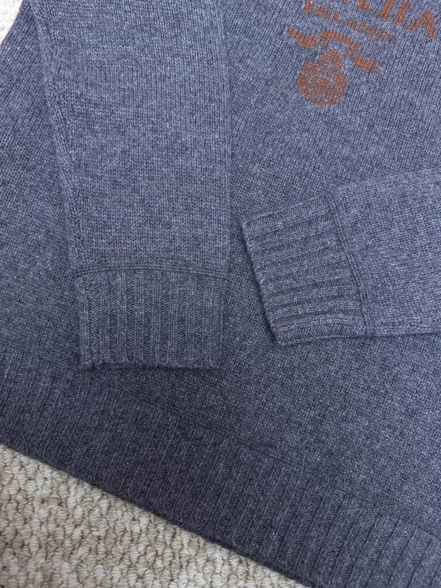 Logo-Intarsia Wool and Cashmere-Blend Sweater D33520405 — view 6