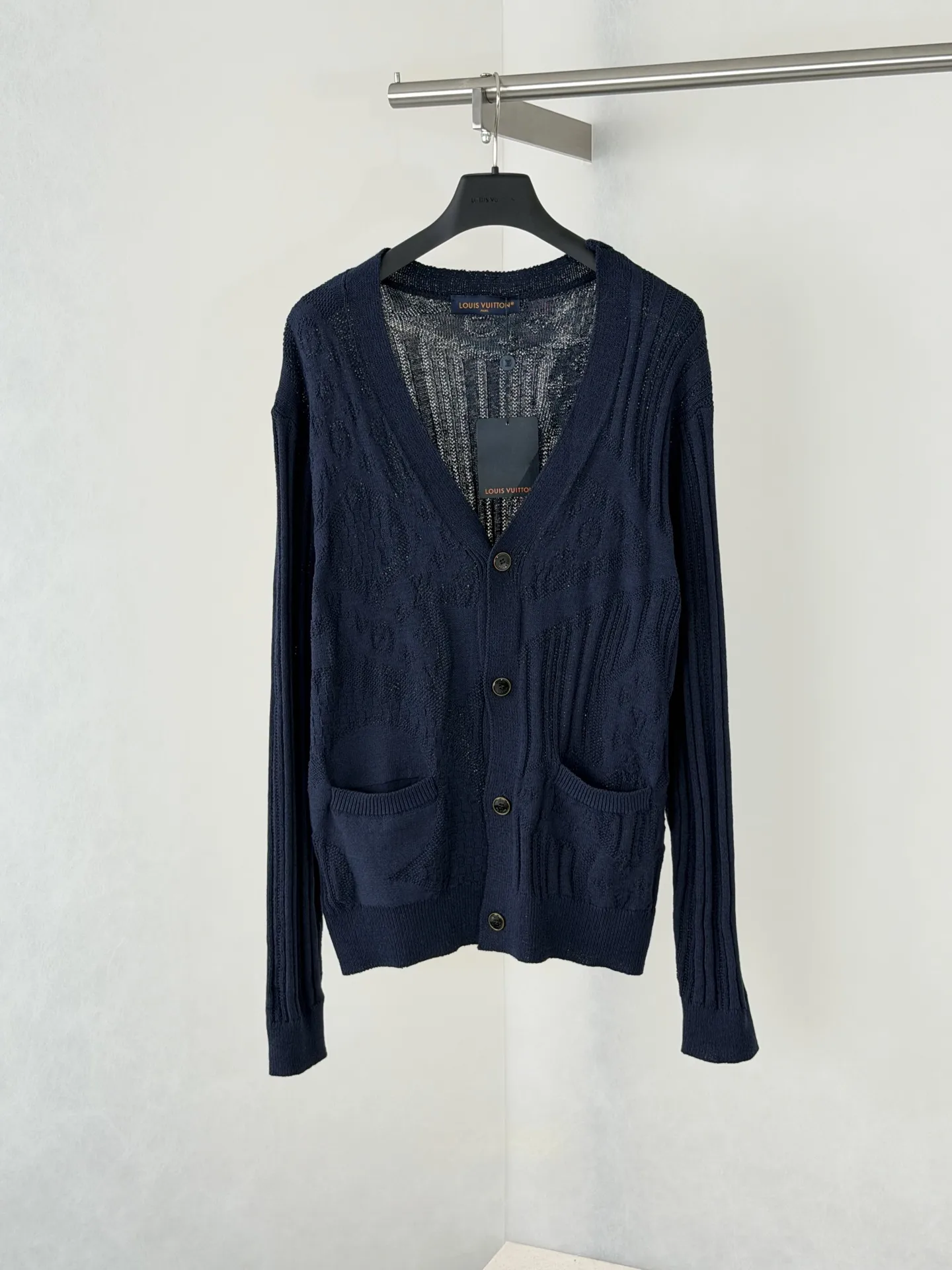 Monogram Jacquard V-Neck Knit Cardigan D33518740
