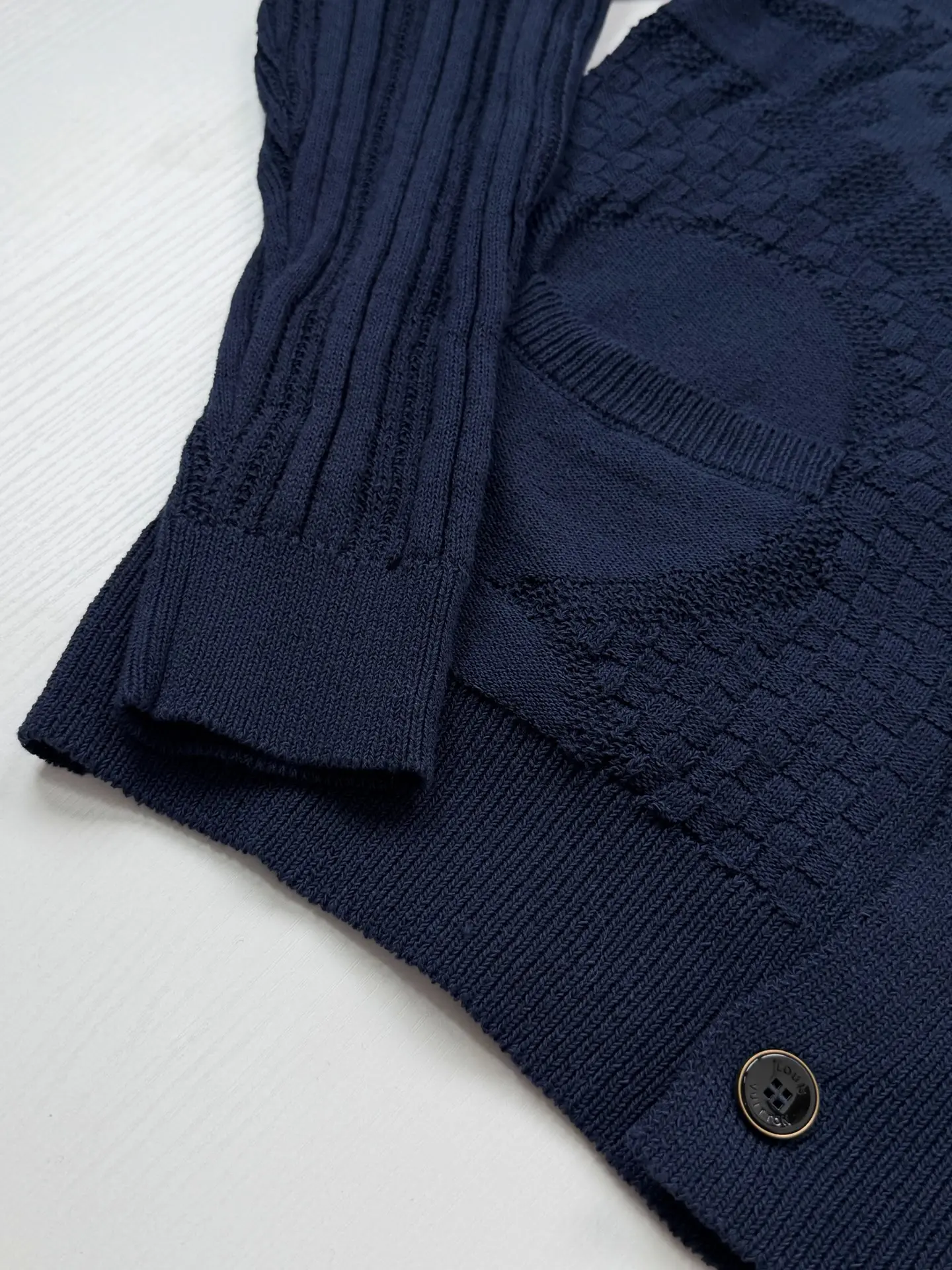 Monogram Jacquard V-Neck Knit Cardigan D33518740 — view 4