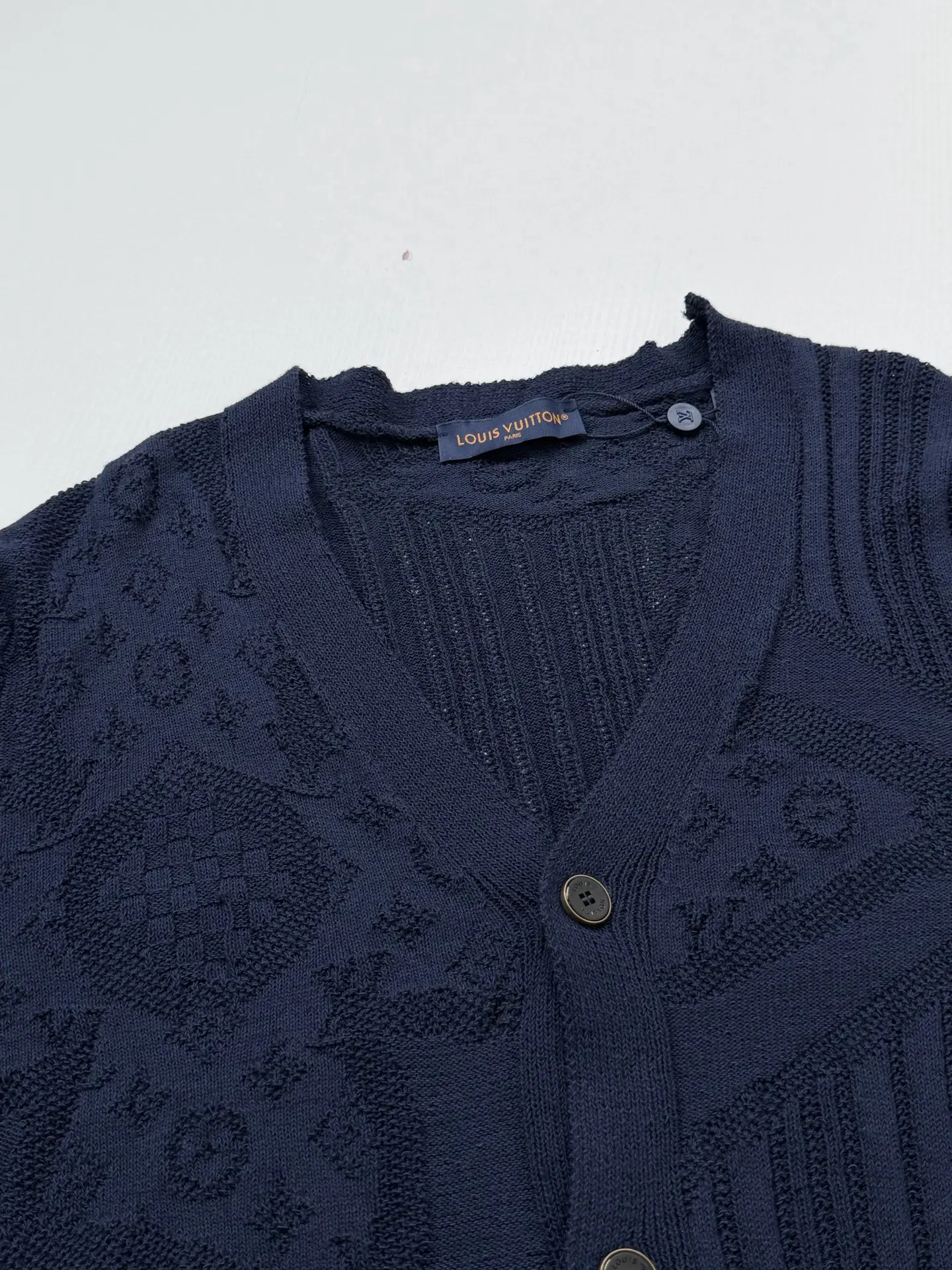 Monogram Jacquard V-Neck Knit Cardigan D33518740 — view 5