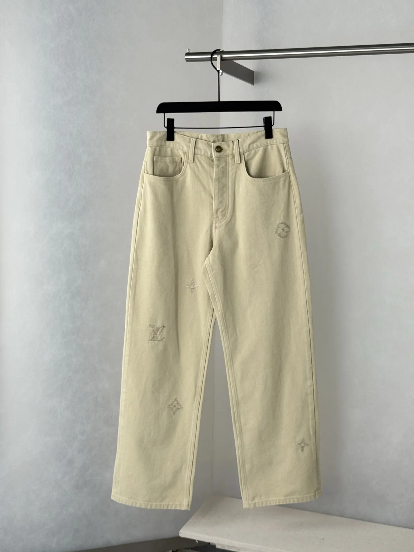 Monogram Embroidered Straight-Leg Jeans D33518696