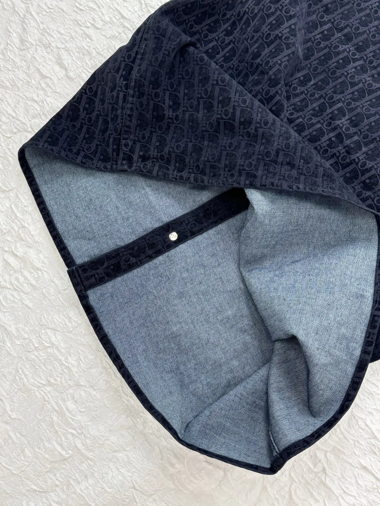 Oblique Flocked Denim Long-Sleeve Shirt D33520493 — view 11