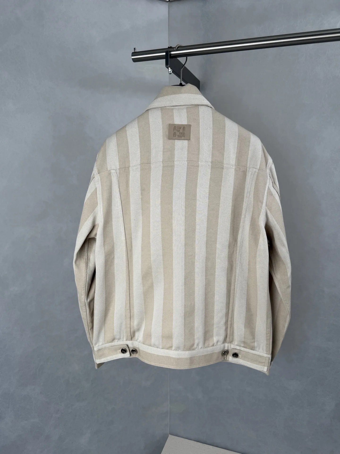 Striped Washed Denim Workwear Jacket D33518589 — view 2