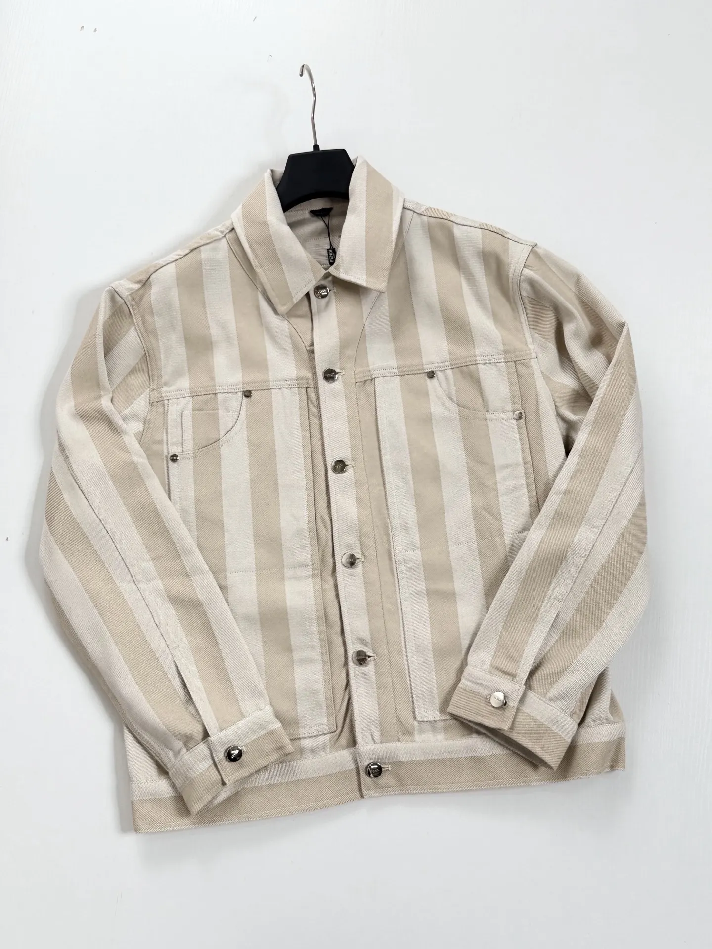 Striped Washed Denim Workwear Jacket D33518589 — view 3
