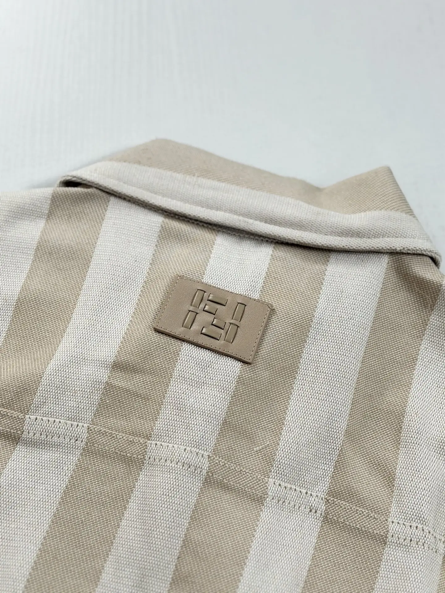 Striped Washed Denim Workwear Jacket D33518589 — view 9