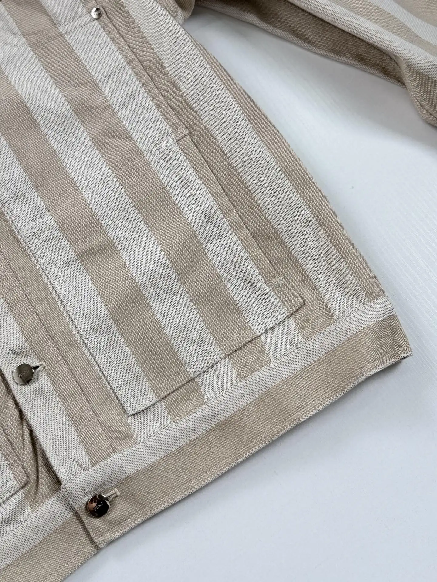 Striped Washed Denim Workwear Jacket D33518589 — view 10