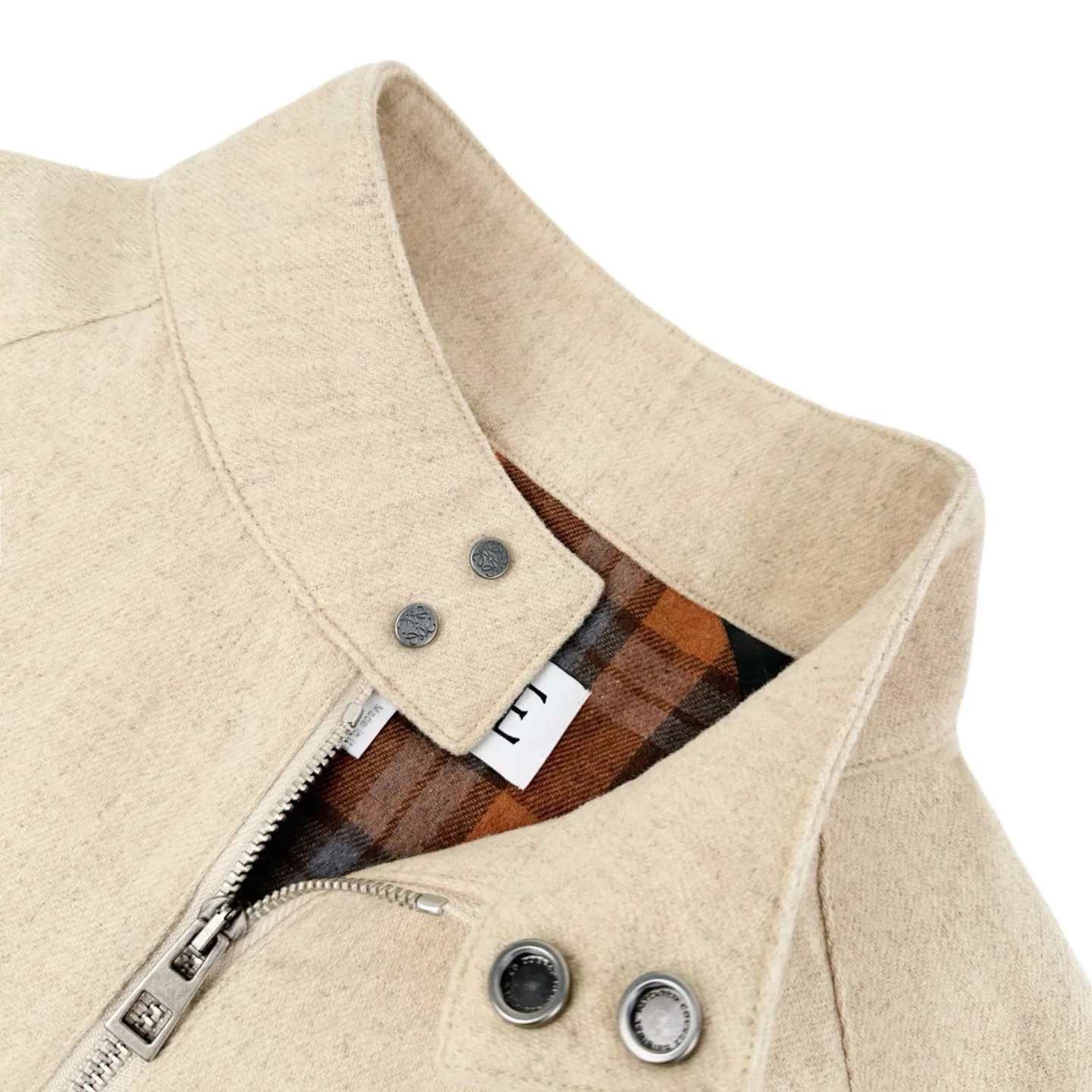 Anagram Embossed Wool-Blend Zip-Up Jacket D33522520 — view 3