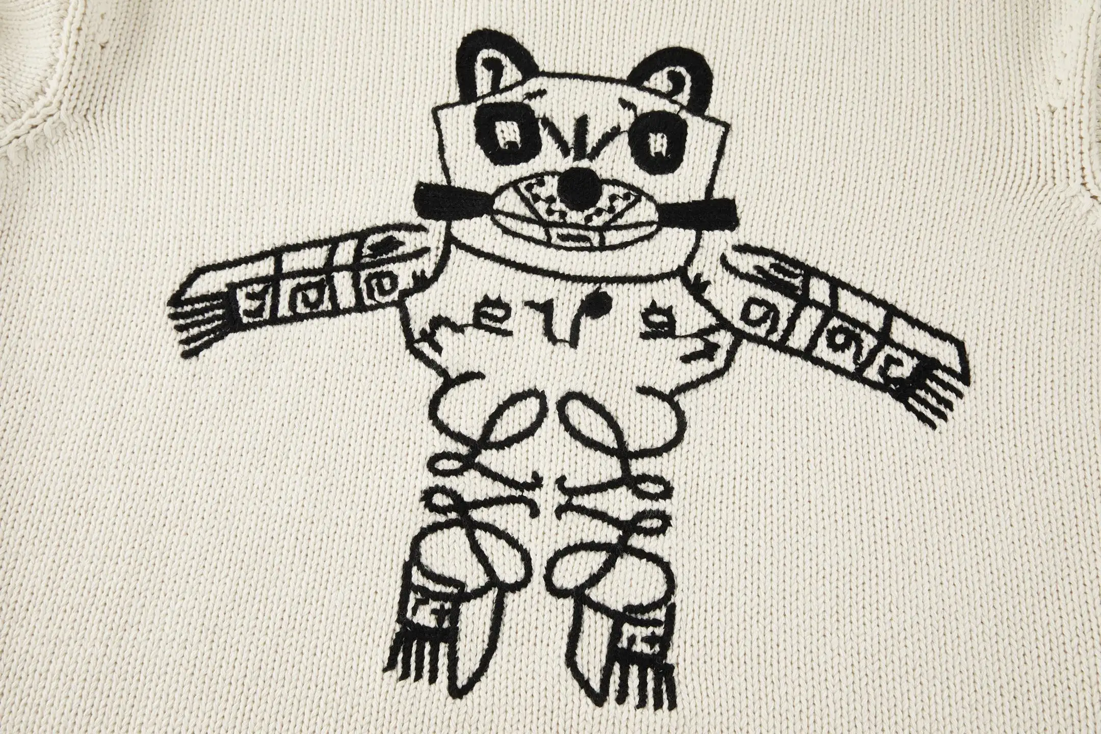 Anagram Lucky Cat Embroidered Wool-Blend Sweater D33514171 — view 5