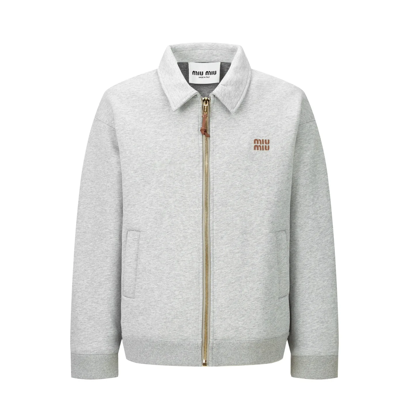 Logo-Embroidered Zip-Up Jersey Jacket D33522387