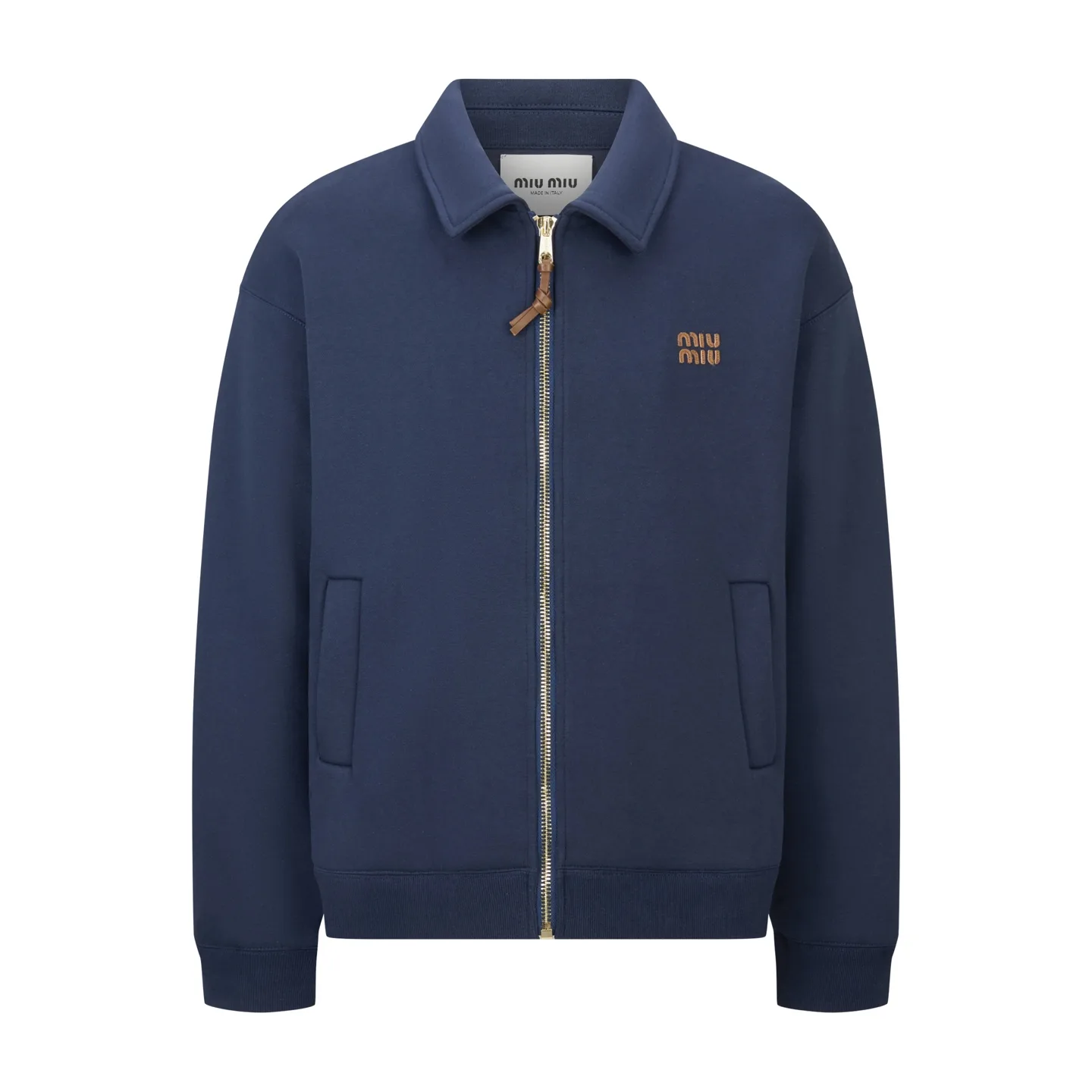 Logo-Embroidered Zip-Up Cotton Jacket D33522386