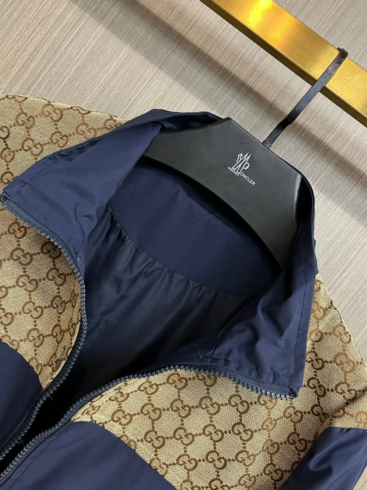 Monogram Panel Zip-Up Hooded Jacket D34014732 — view 5