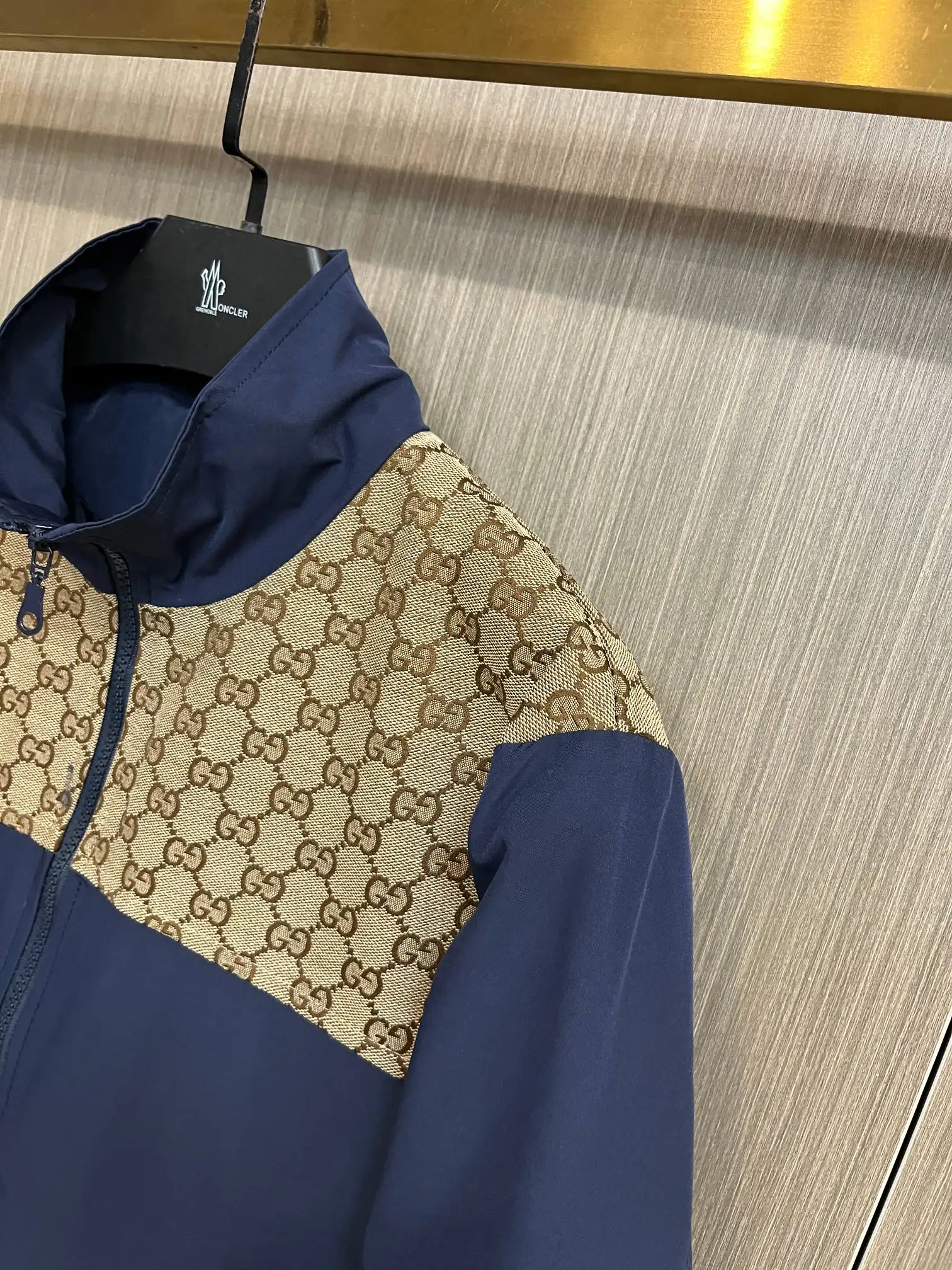 Monogram Panel Zip-Up Hooded Jacket D34014732 — view 6