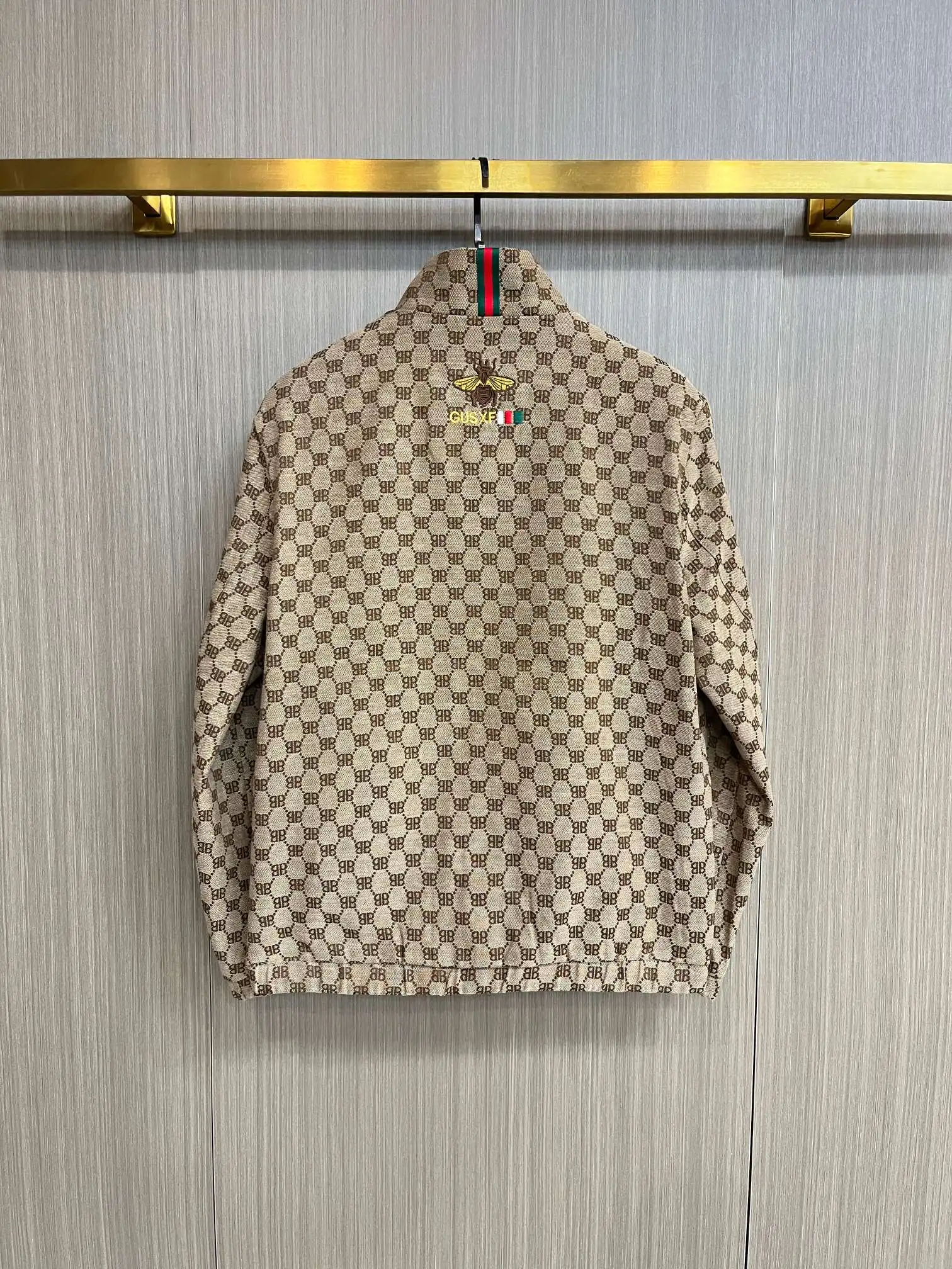 Monogram Print Zip-Up Jacket with Packable Hood D34014735 — view 2