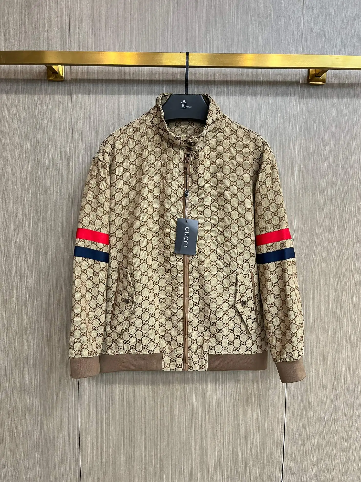 GG Monogram Web-Stripe Zip-Up Jacket D34014734