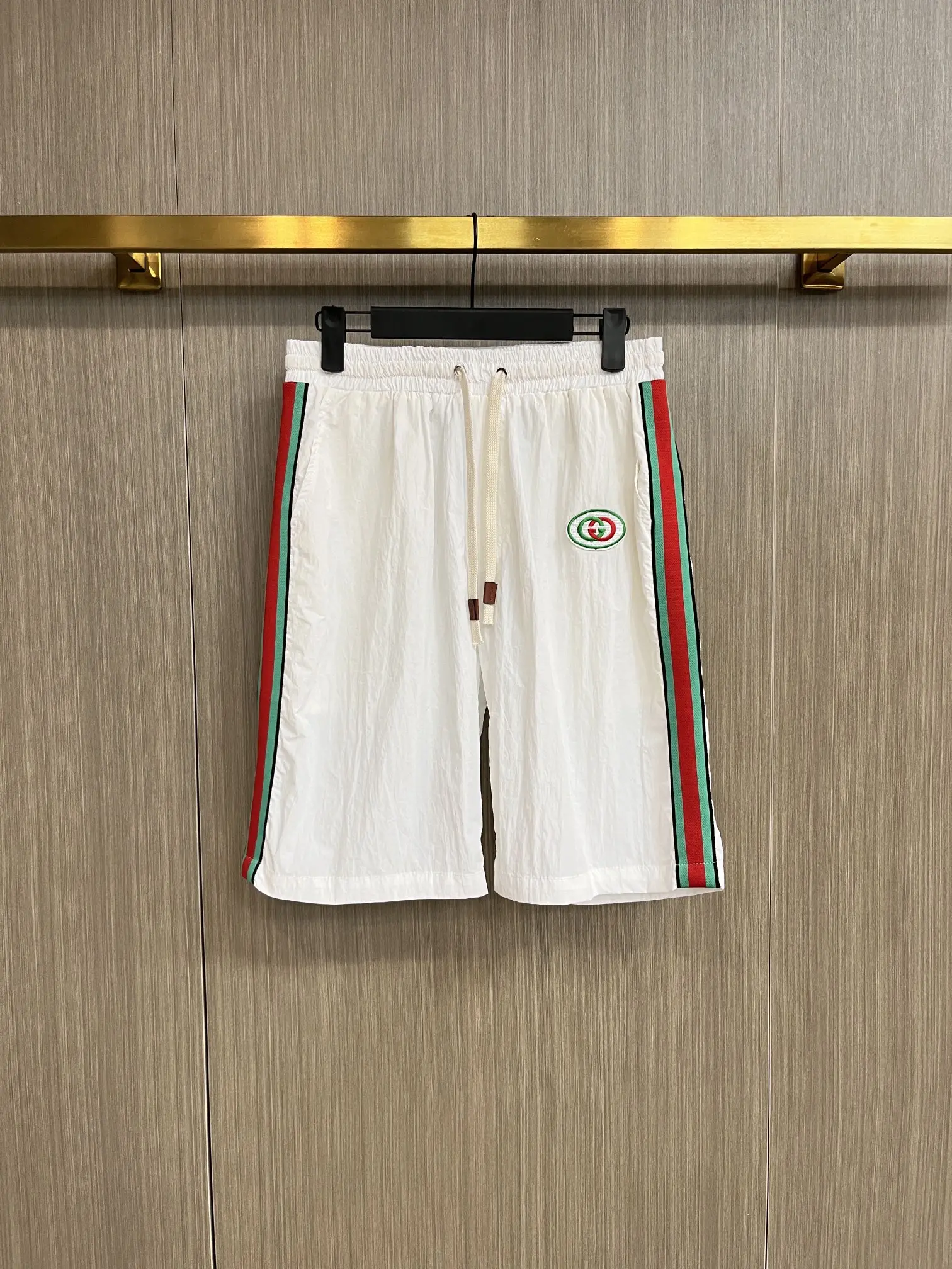 Web-Stripe Hooded Windbreaker and Shorts Set D34014955 — view 3