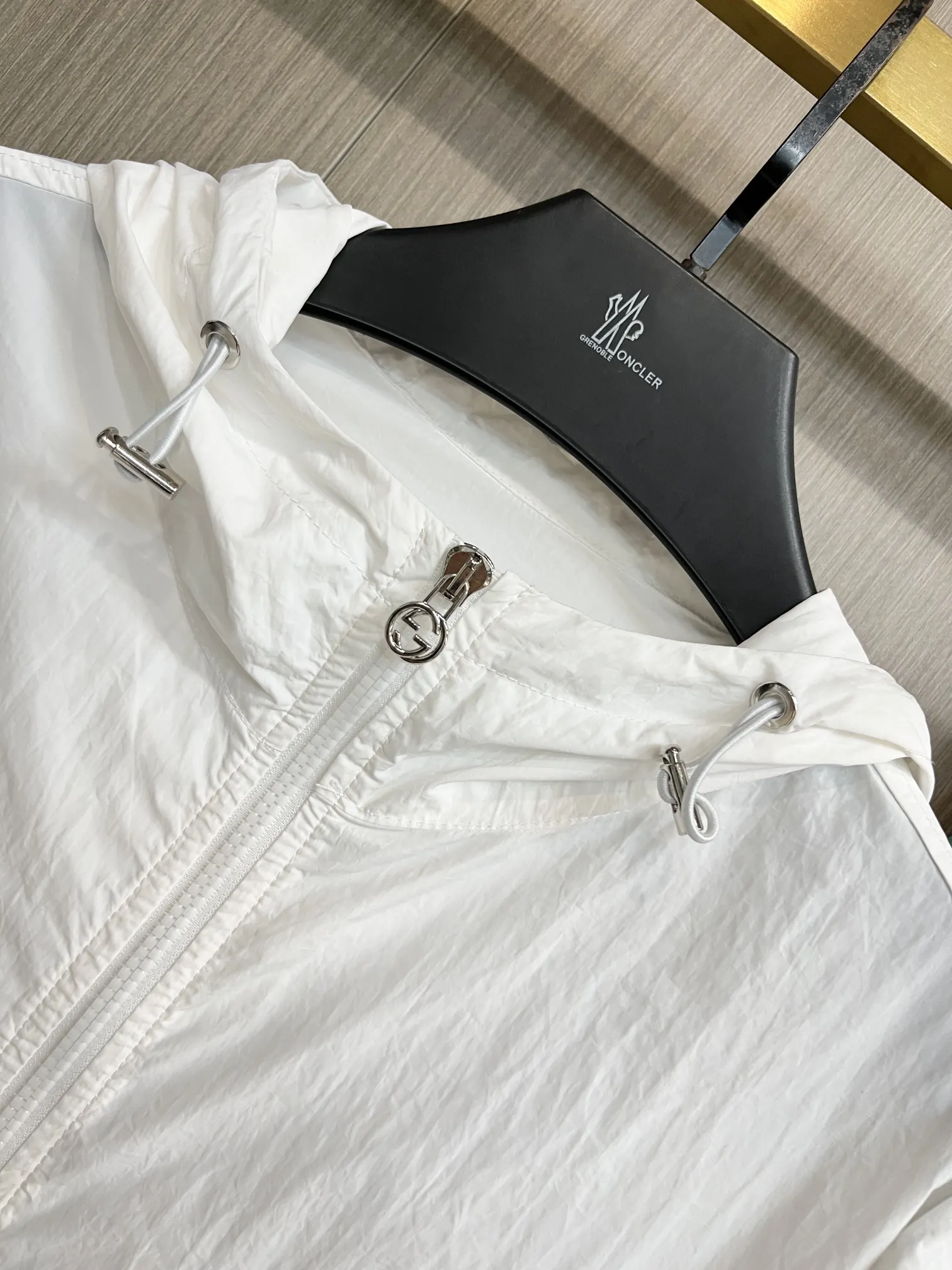 Web-Stripe Hooded Windbreaker and Shorts Set D34014955 — view 5