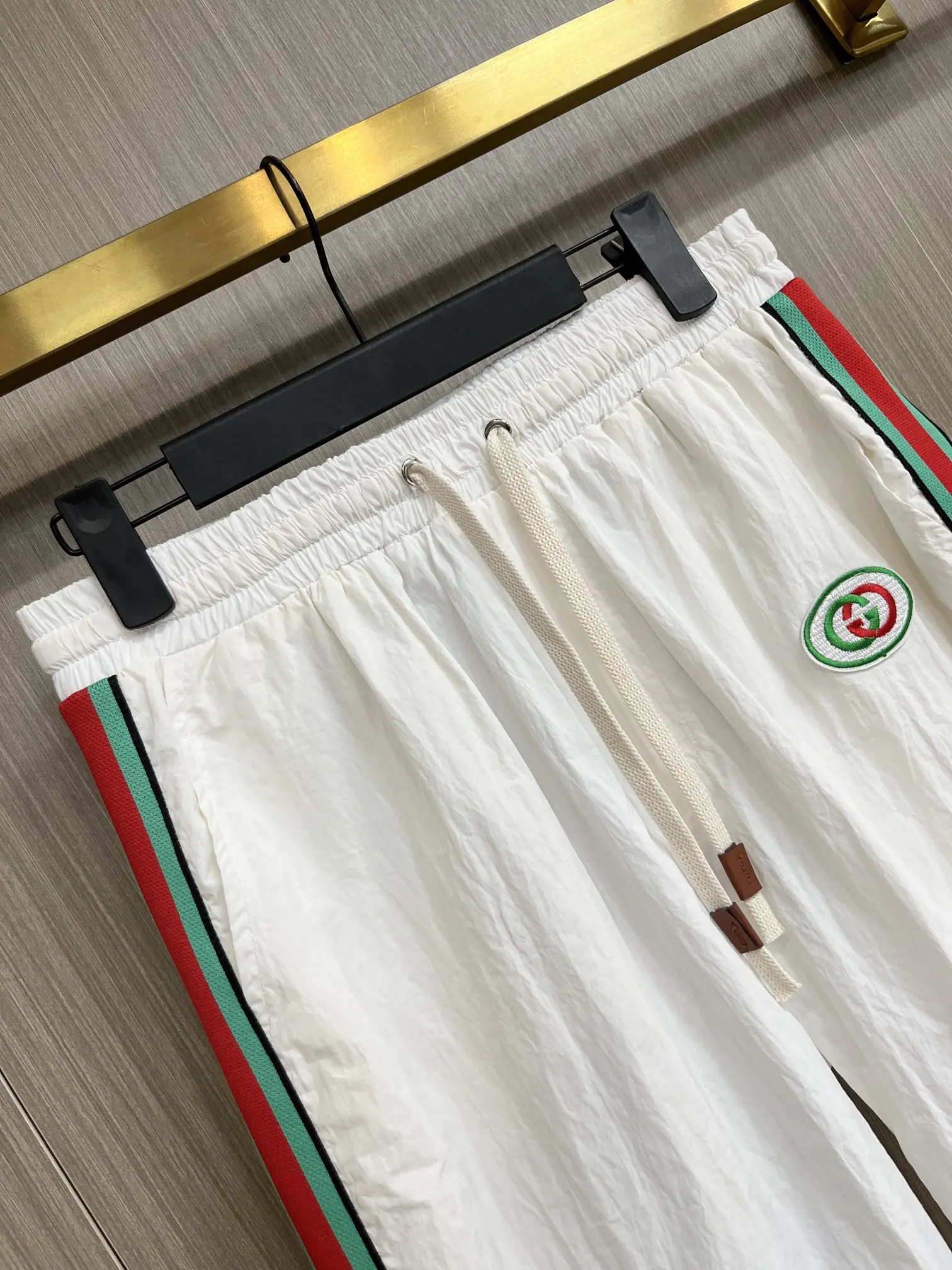 Web-Stripe Hooded Windbreaker and Shorts Set D34014955 — view 9