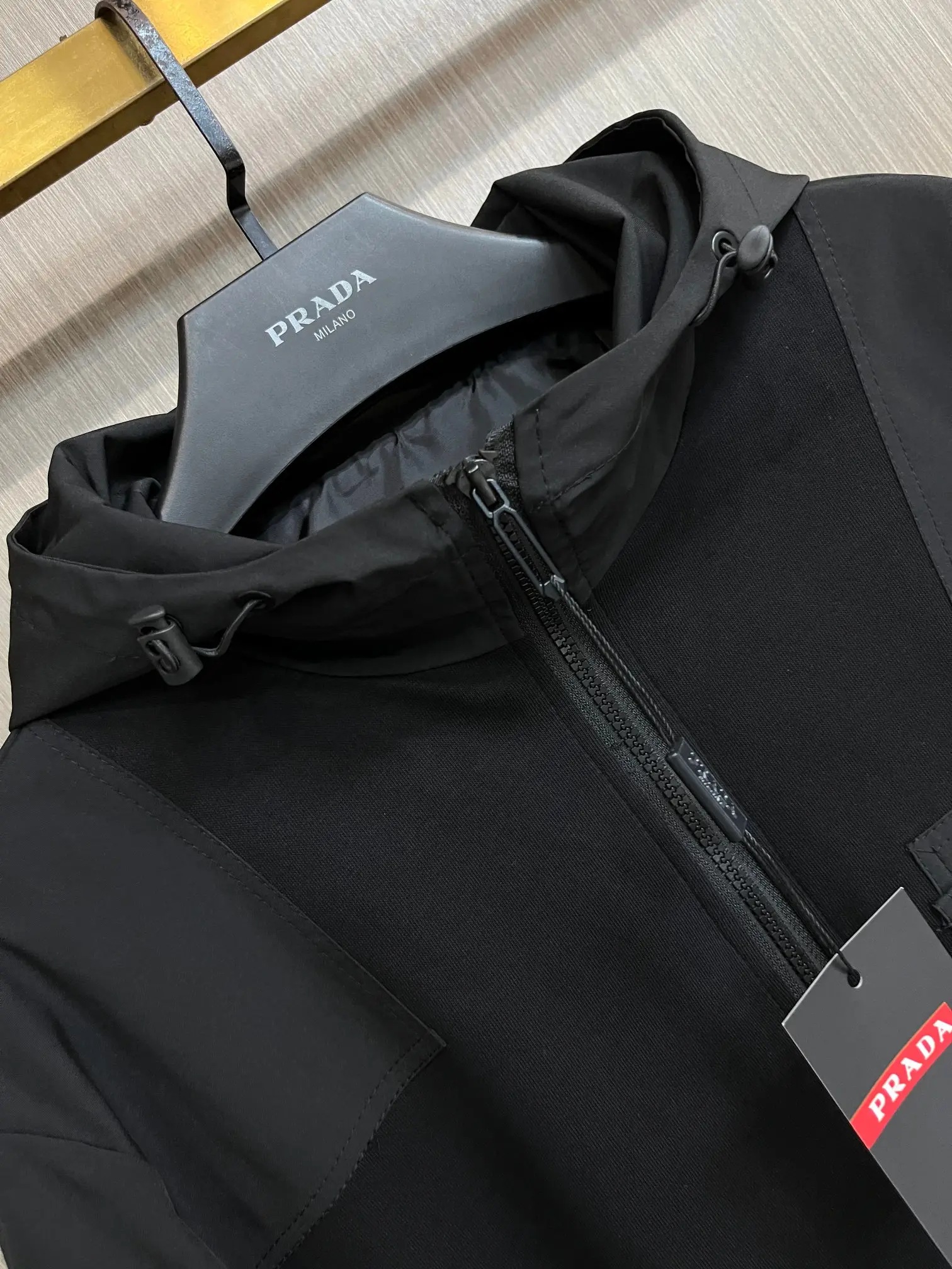 Logo-Appliqué Hooded Shell Jacket D34014723 — view 3