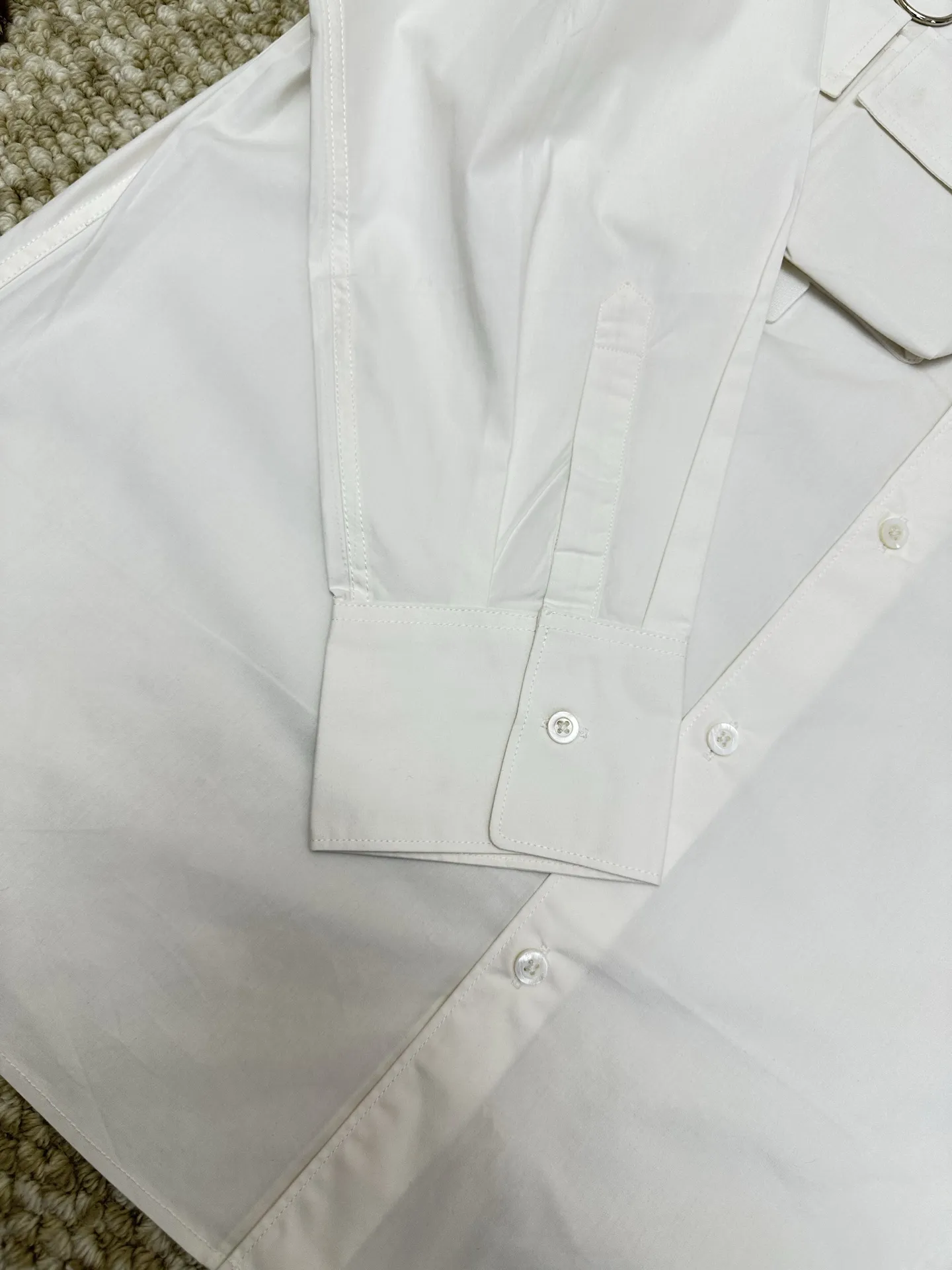 Multi-Pocket Logo-Appliqué Cotton Shirt D34019151 — view 5