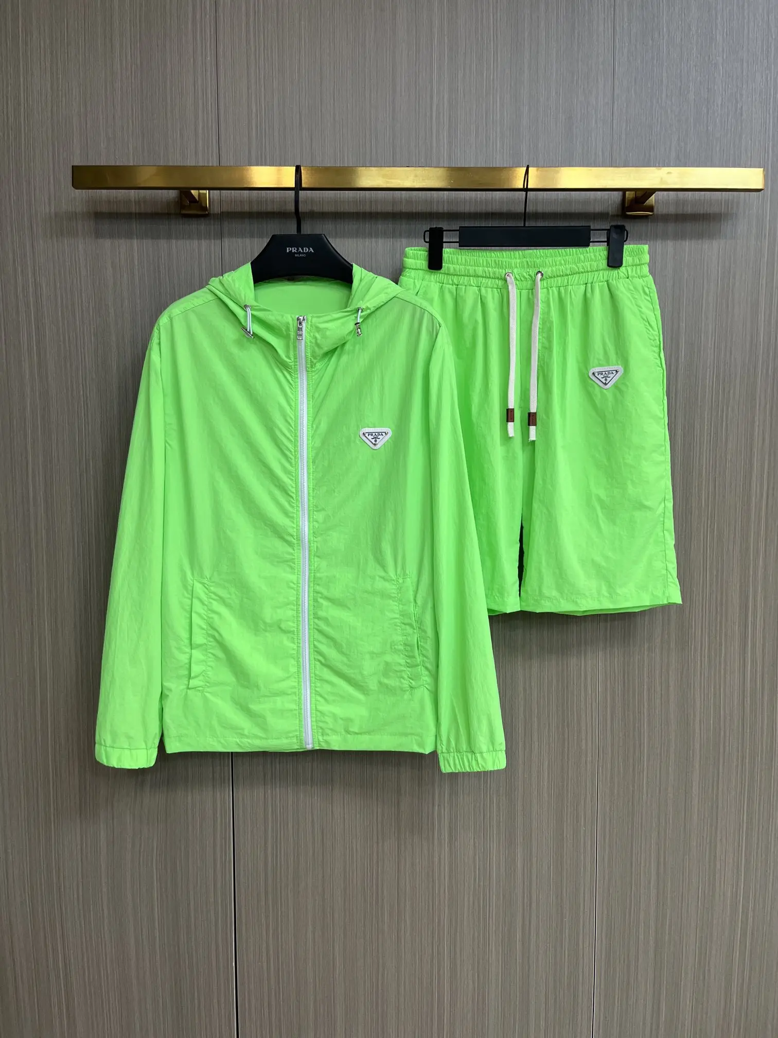 Logo-Appliqué Hooded Jacket and Shorts Set D34014959