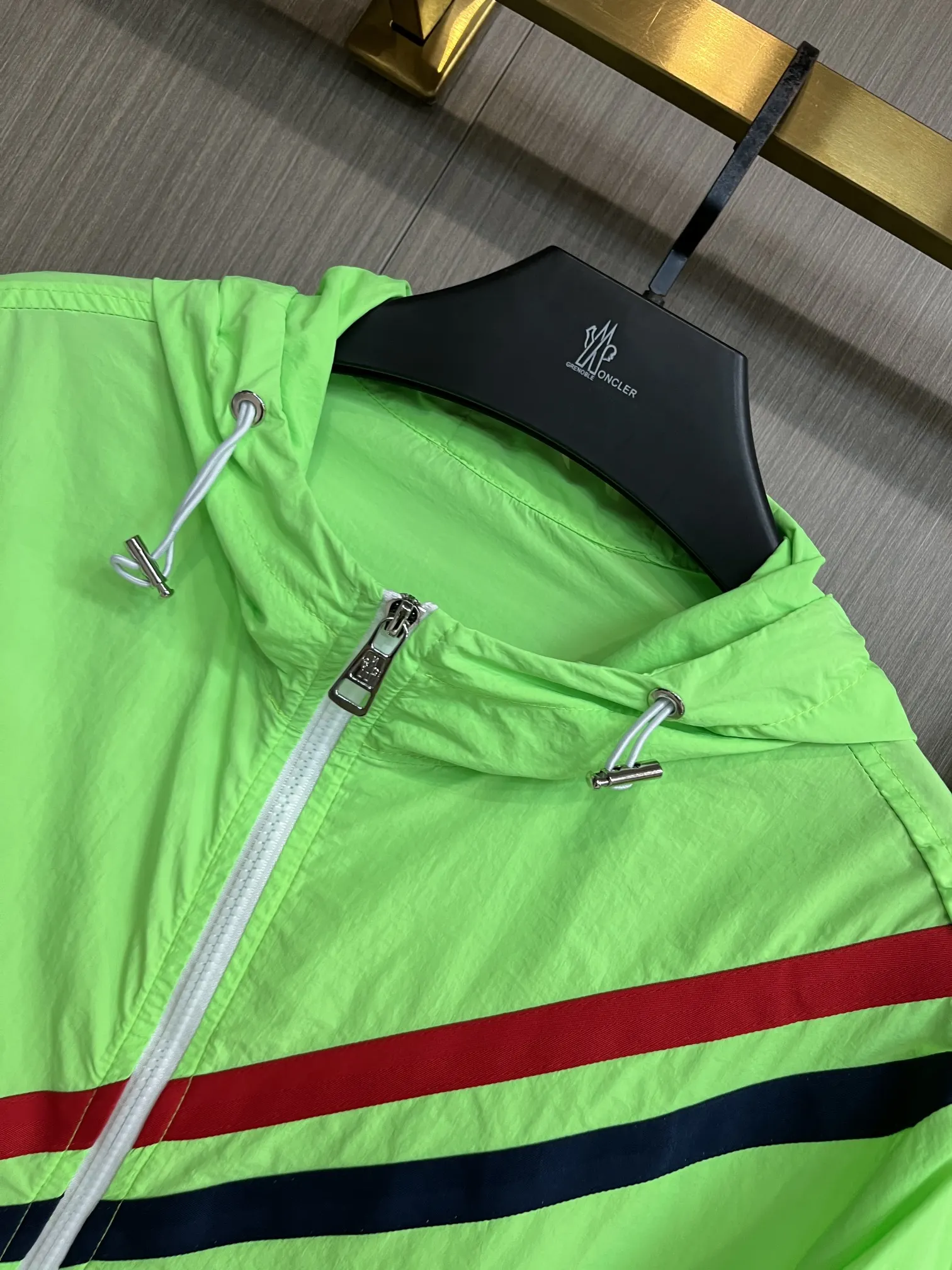 Moncler Striped Hooded Windbreaker and Shorts Set D34014947 — view 10