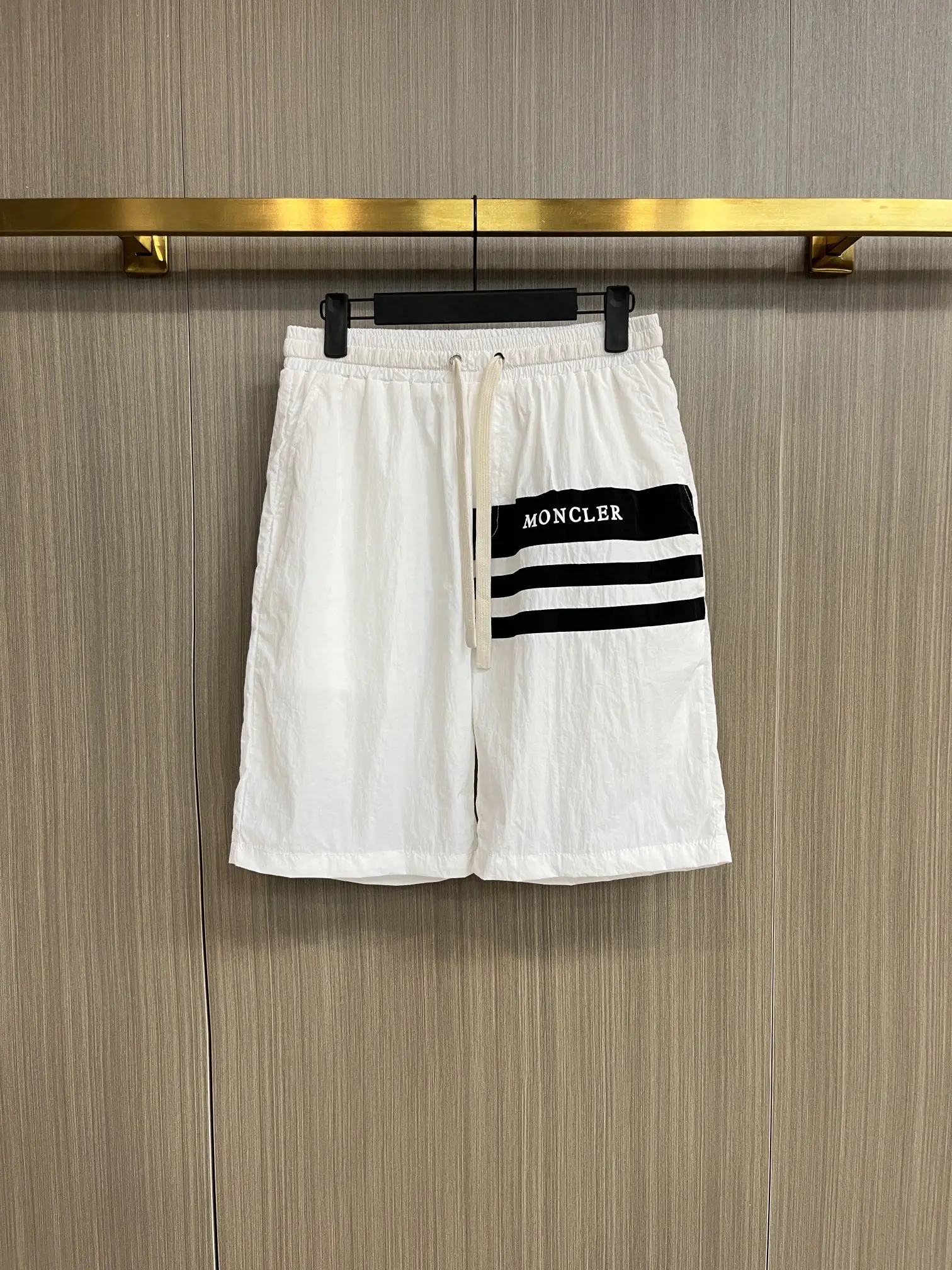 Striped Hooded Windbreaker and Shorts Set D34014813 — view 3
