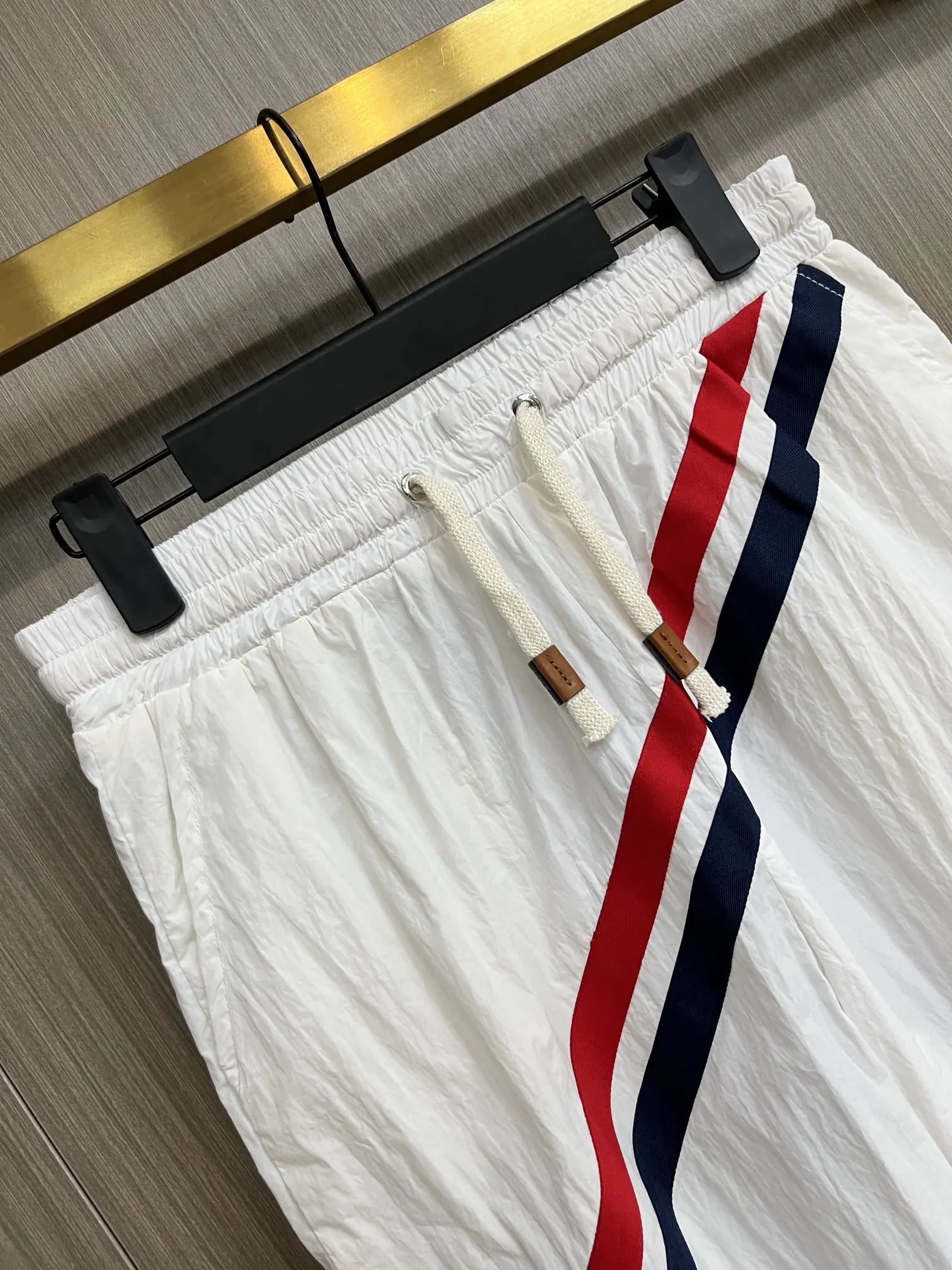 Striped Hooded Windbreaker and Shorts Set D34014957 — view 6