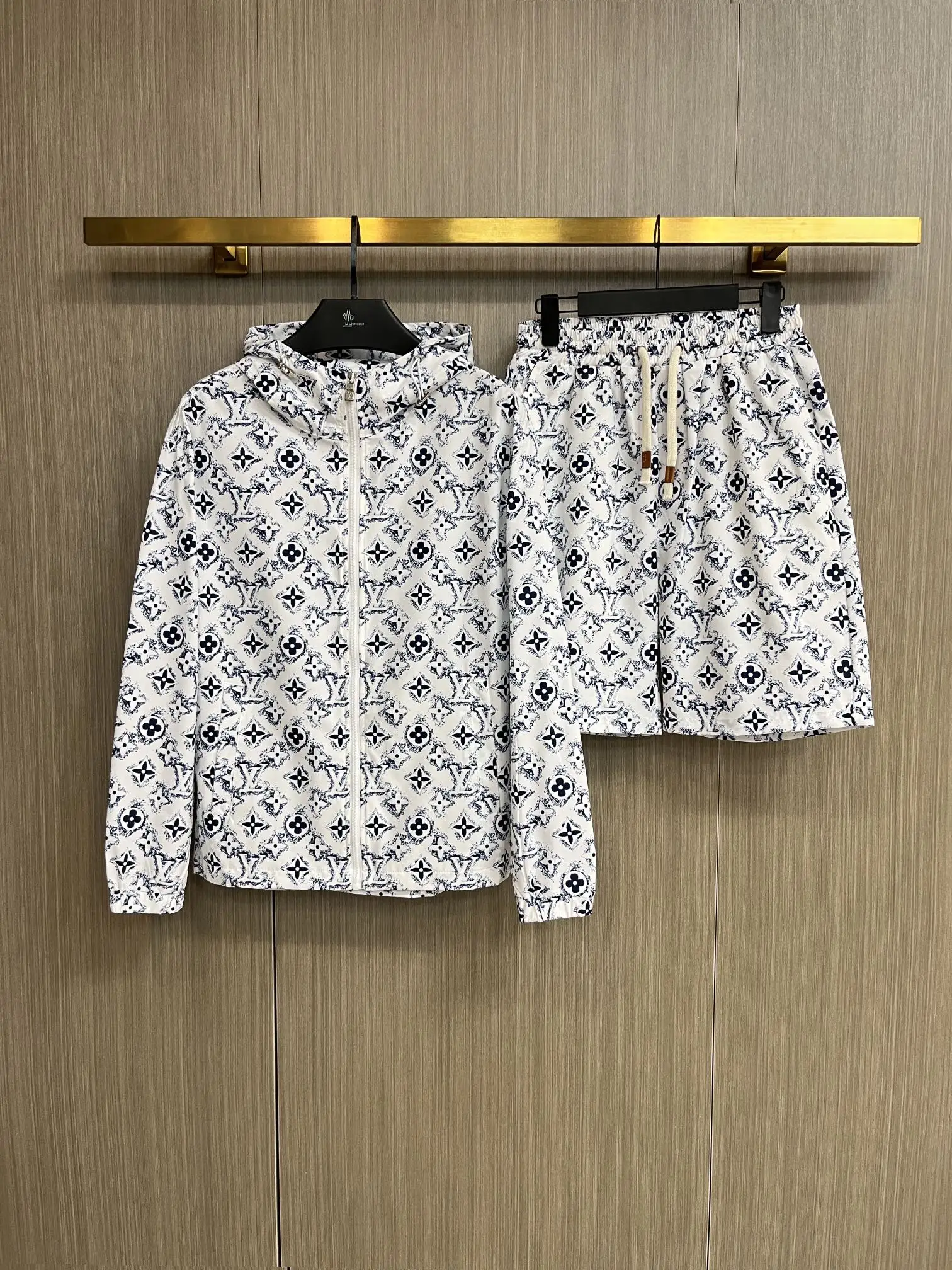 Monogram Print Windbreaker and Shorts Set D34014945